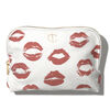 Lip Print Canvas Makeup Bag, , large, image1