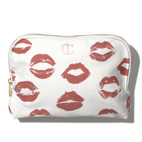 Lip Print Canvas Makeup Bag