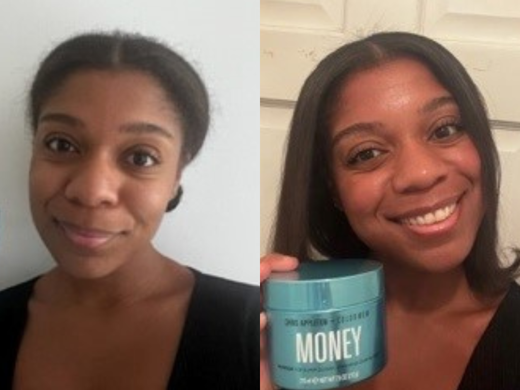 Before and after Color Wow Money Masque | Space NK