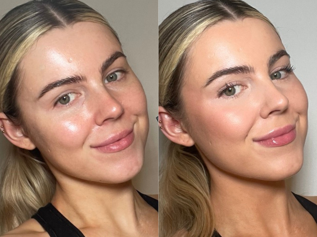 Freya before and after NARS Light Reflecting Foundation | Space NK