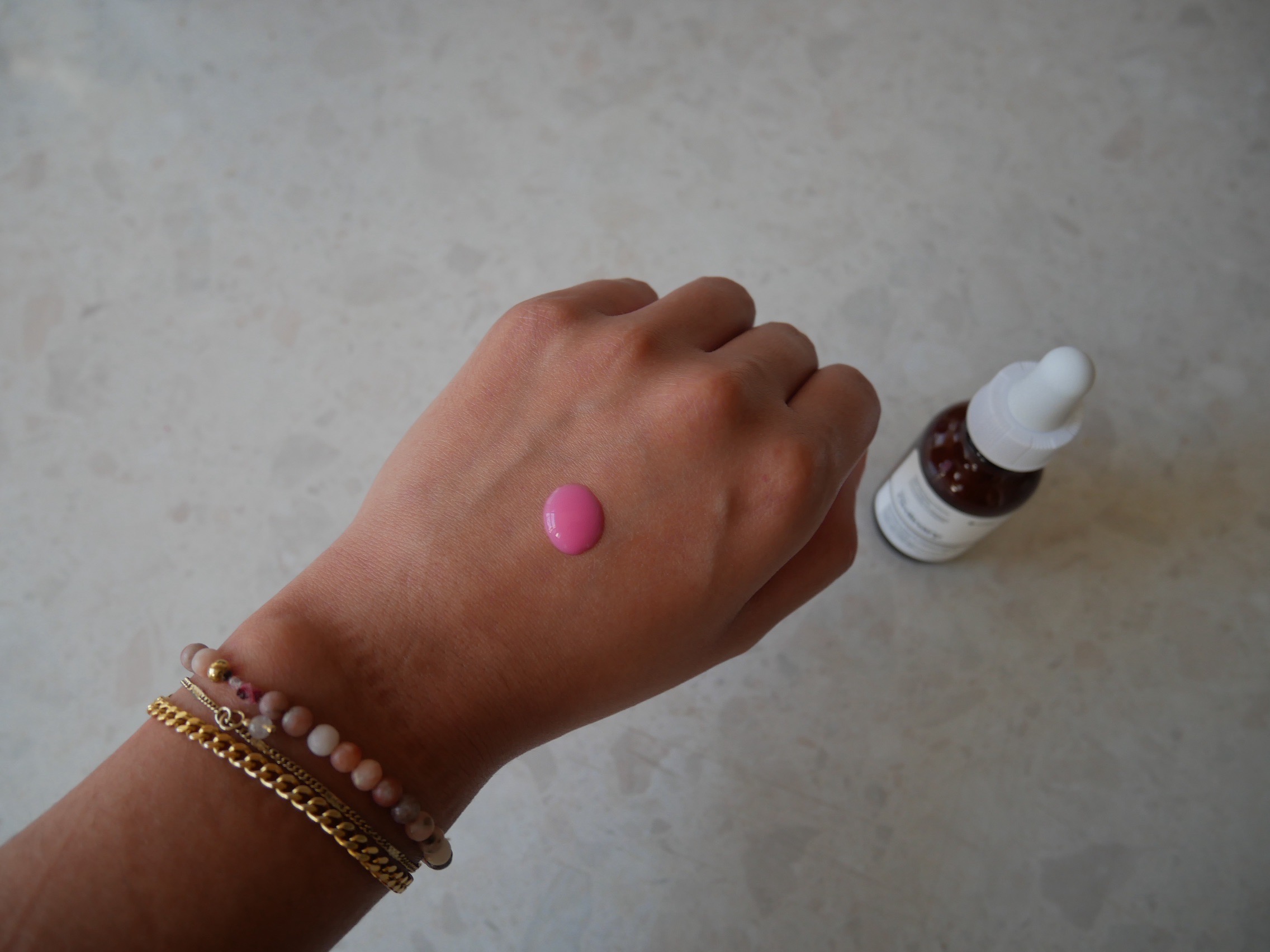 The Ordinary Soothing and Barrier serum pink texture The Ordinary Soothing and Barrier serum pink texture