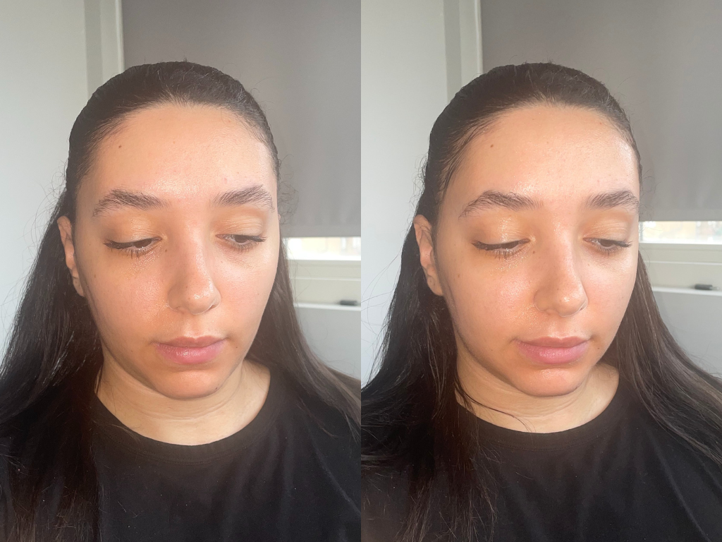 Before and after Tatcha Dewy Skin Cream | Space NK