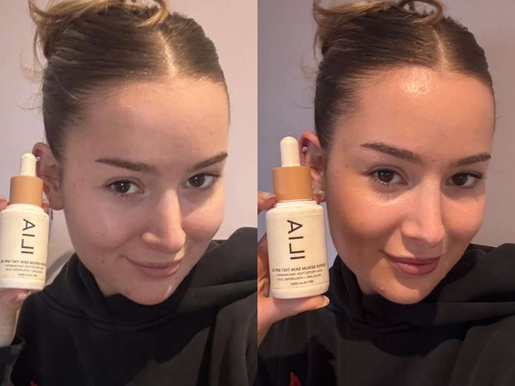 Ruby's before and after Ilia Skin Tint | Space NK
