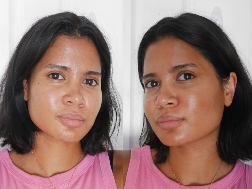 Before and After Rare Beauty Bronzer Always Sunny | Space NK