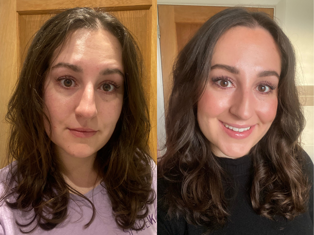 Before and after Olaplex hair oil | Space NK