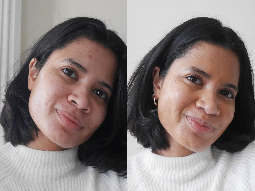 Hanitra before and after NARS Light Reflecting Foundation | Space NK