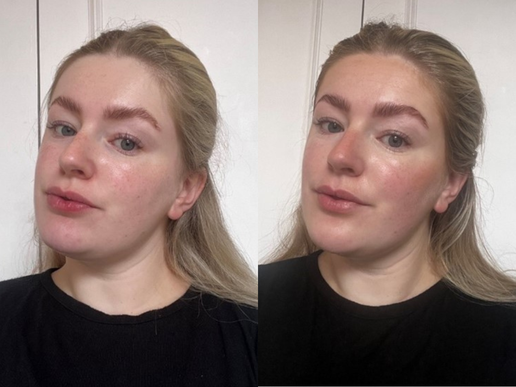 Before and After Rare Beauty Bronzer Happy Sol | Space NK Before and After Rare Beauty Bronzer Happy Sol | Space NK