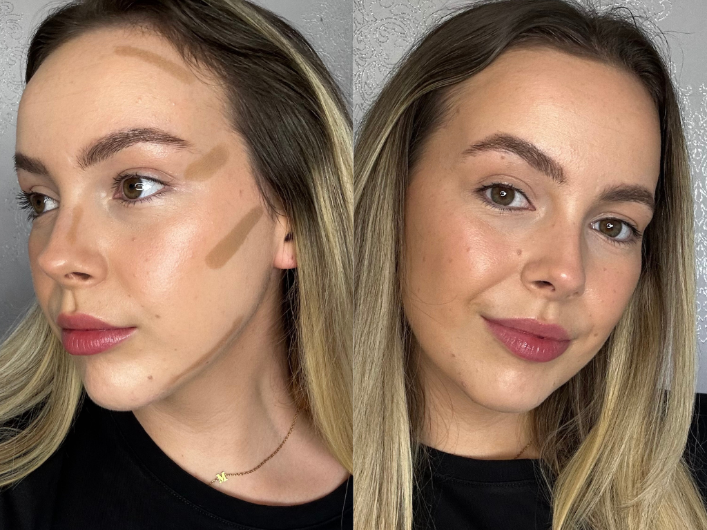 Before and After Rare Beauty Bronzer Bright Side | Space NK Before and After Rare Beauty Bronzer Bright Side | Space NK