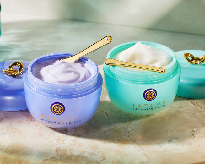 A Moment For Tatcha's Dewy Skin & Water Creams