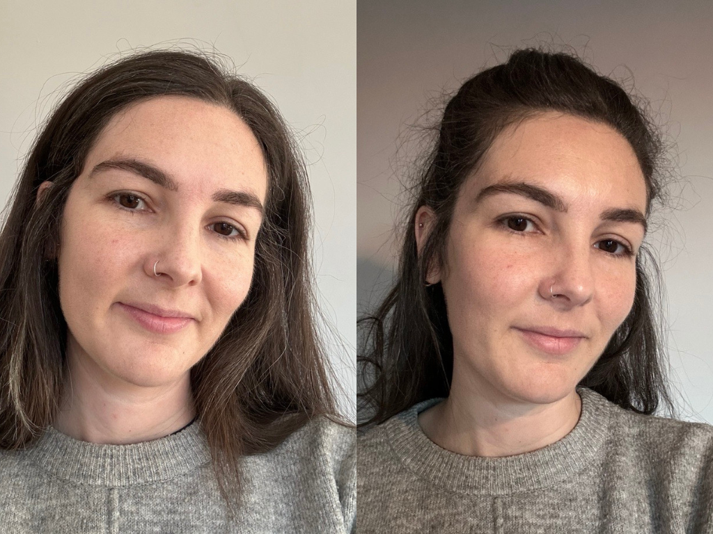 Victoria's before and after Ilia Skin Tint | Space NK