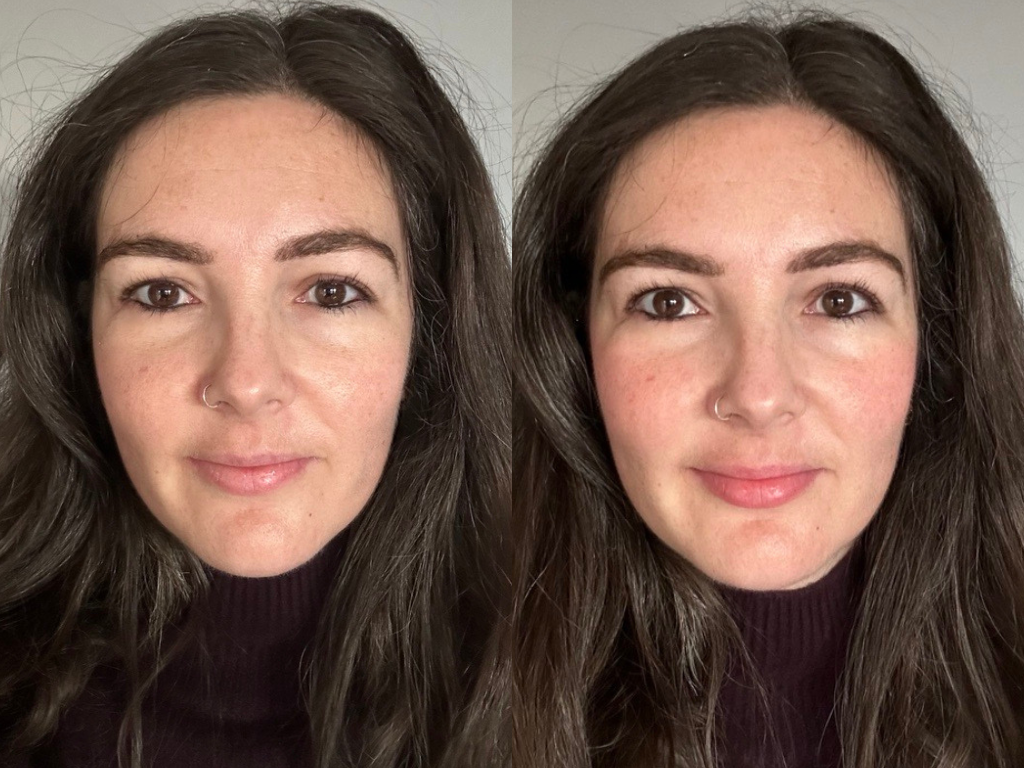 Before and after Milk Makeup Jelly Tint | Space NK