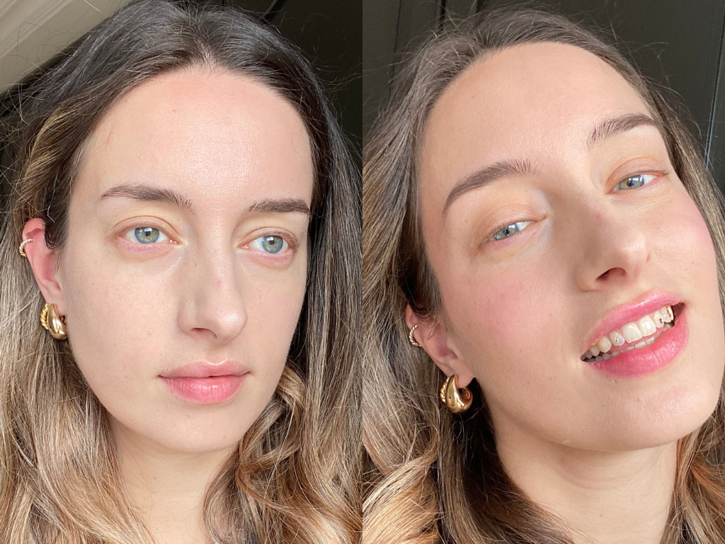 Before and after Milk Makeup Jelly Tint | Space NK