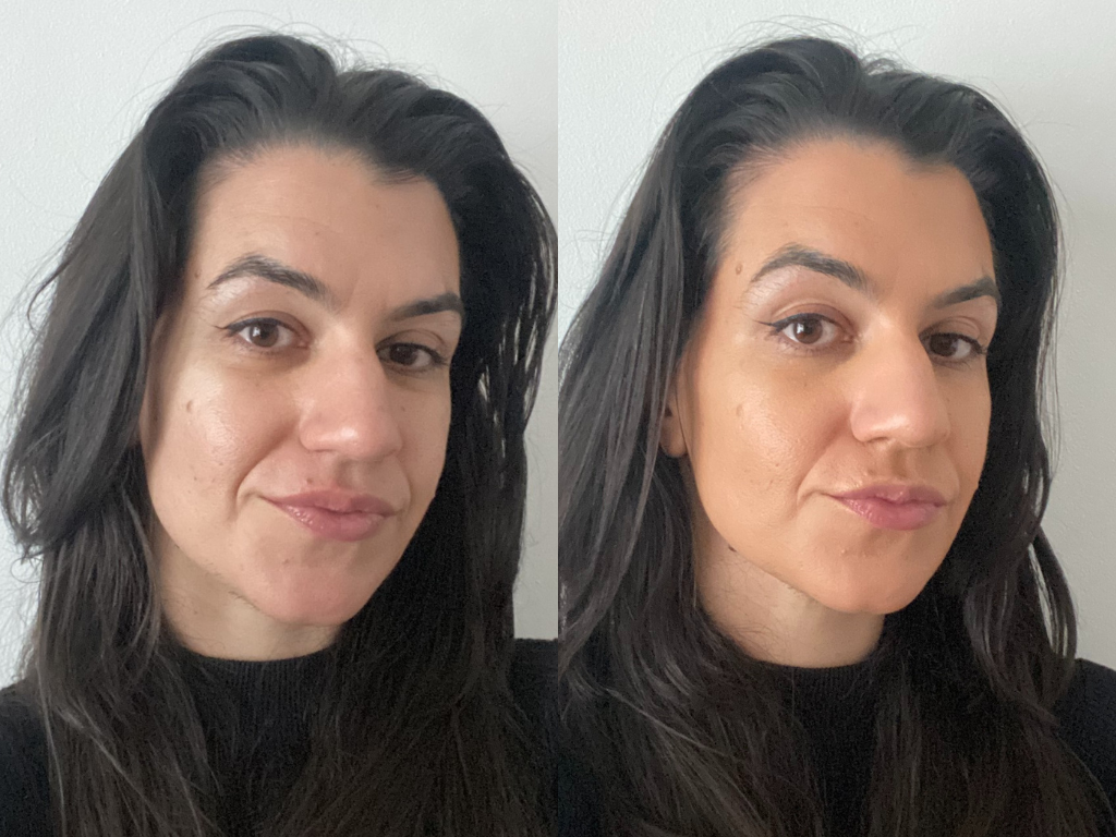 Vanessa before and after NARS Light Reflecting Foundation | Space NK