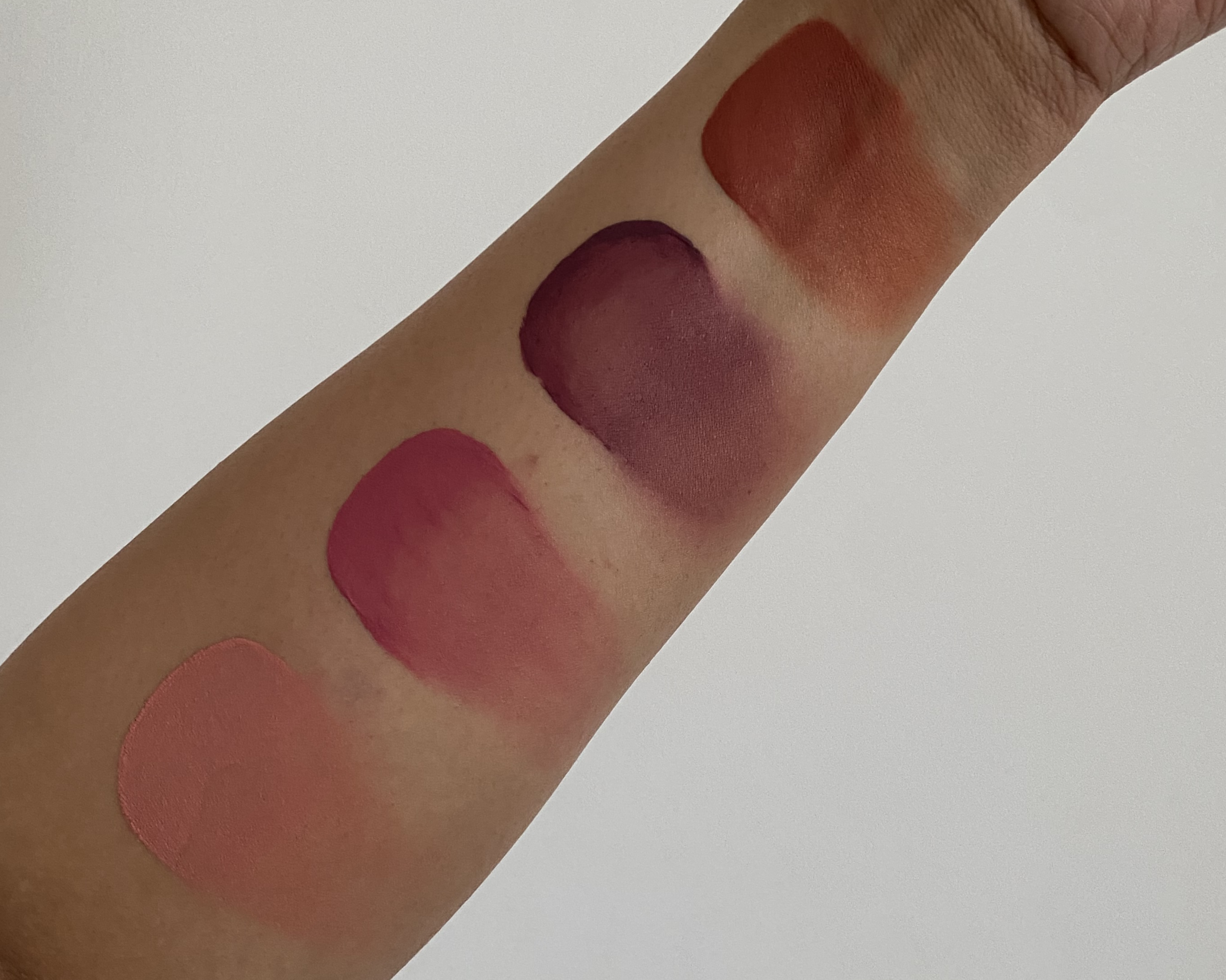 Rare Beauty Liquid Blush swatches - Matte Shades | Space NK