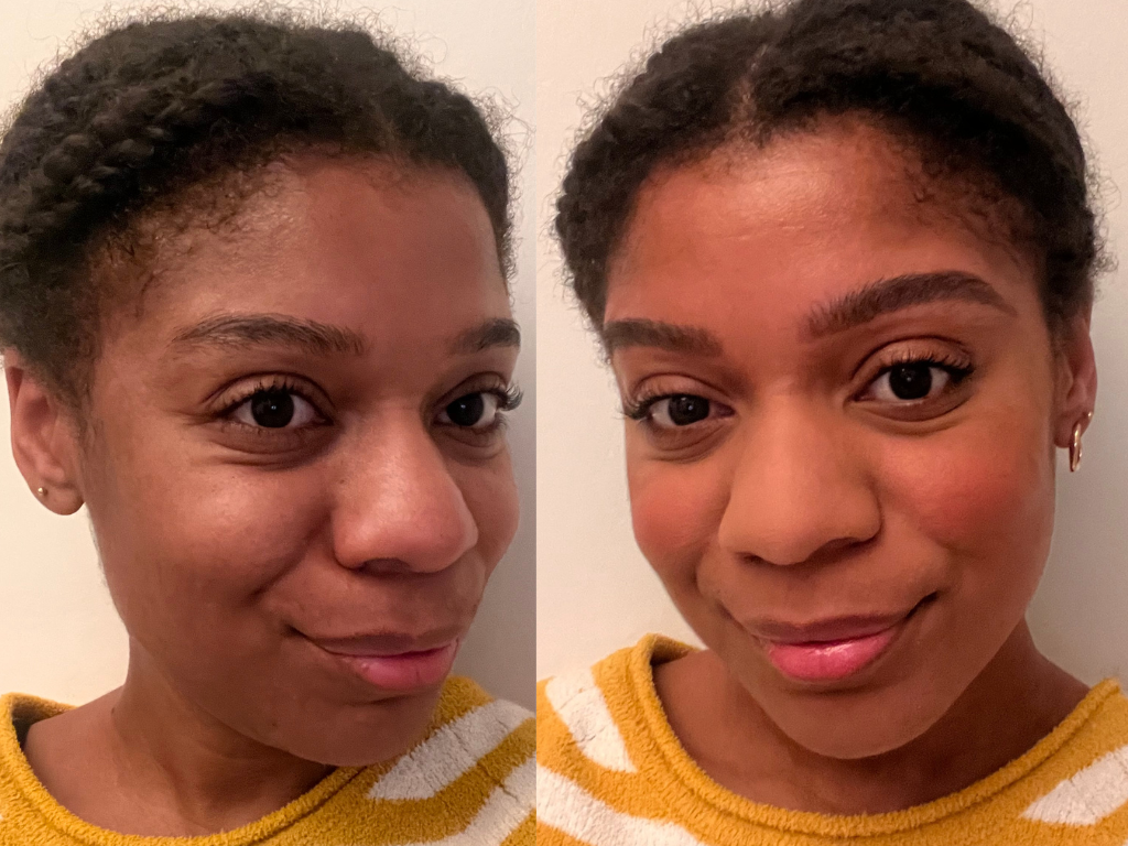 Before and after Milk Makeup Jelly Tint | Space NK