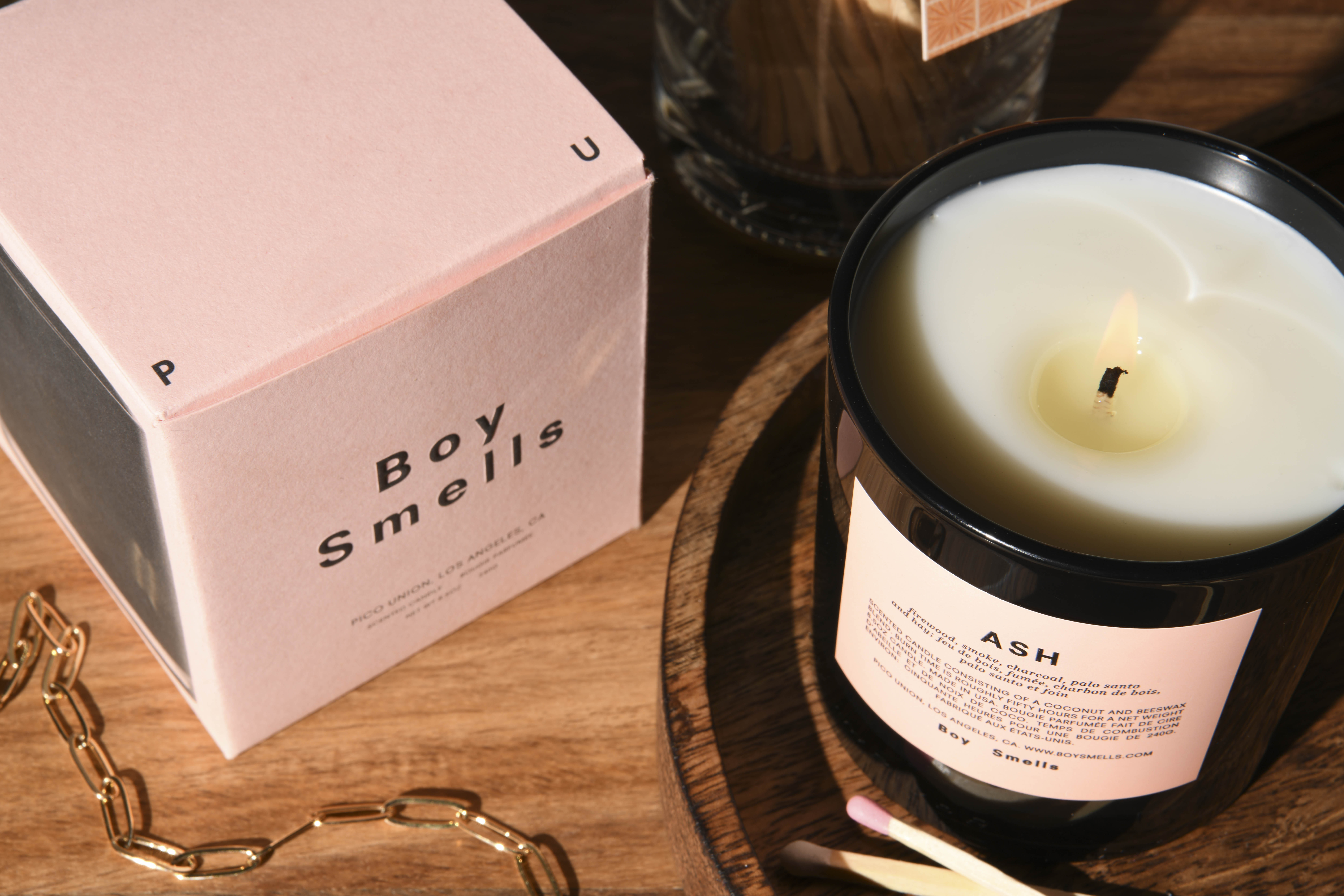 Boy smells candles deals
