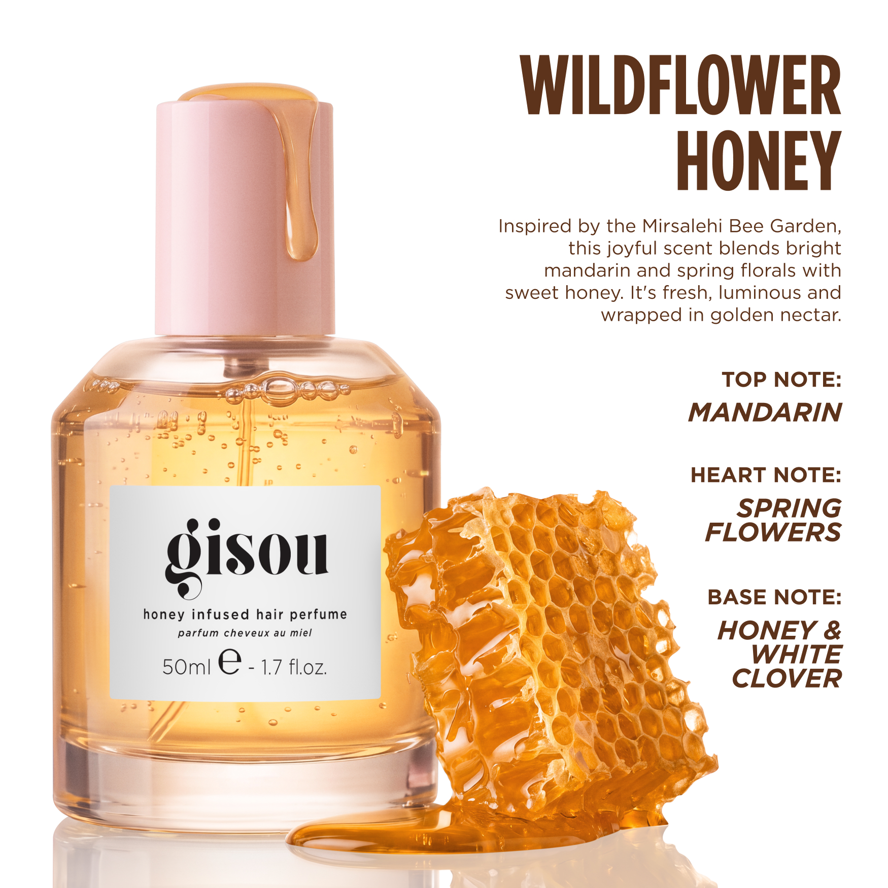 Gisou Honey Infused Hair Perfume - Wildflower Honey | Space NK