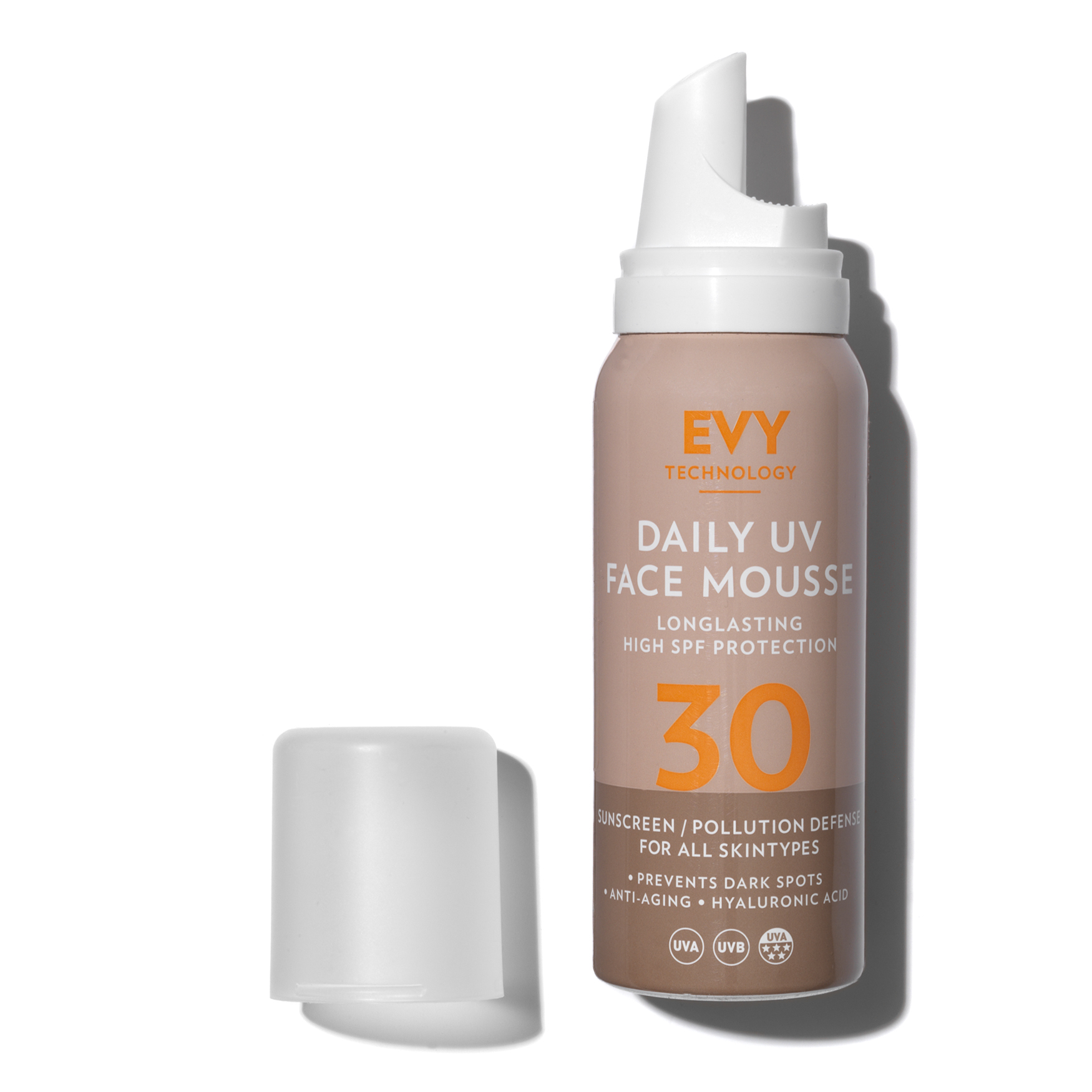 evy technology daily defense face mousse spf 50
