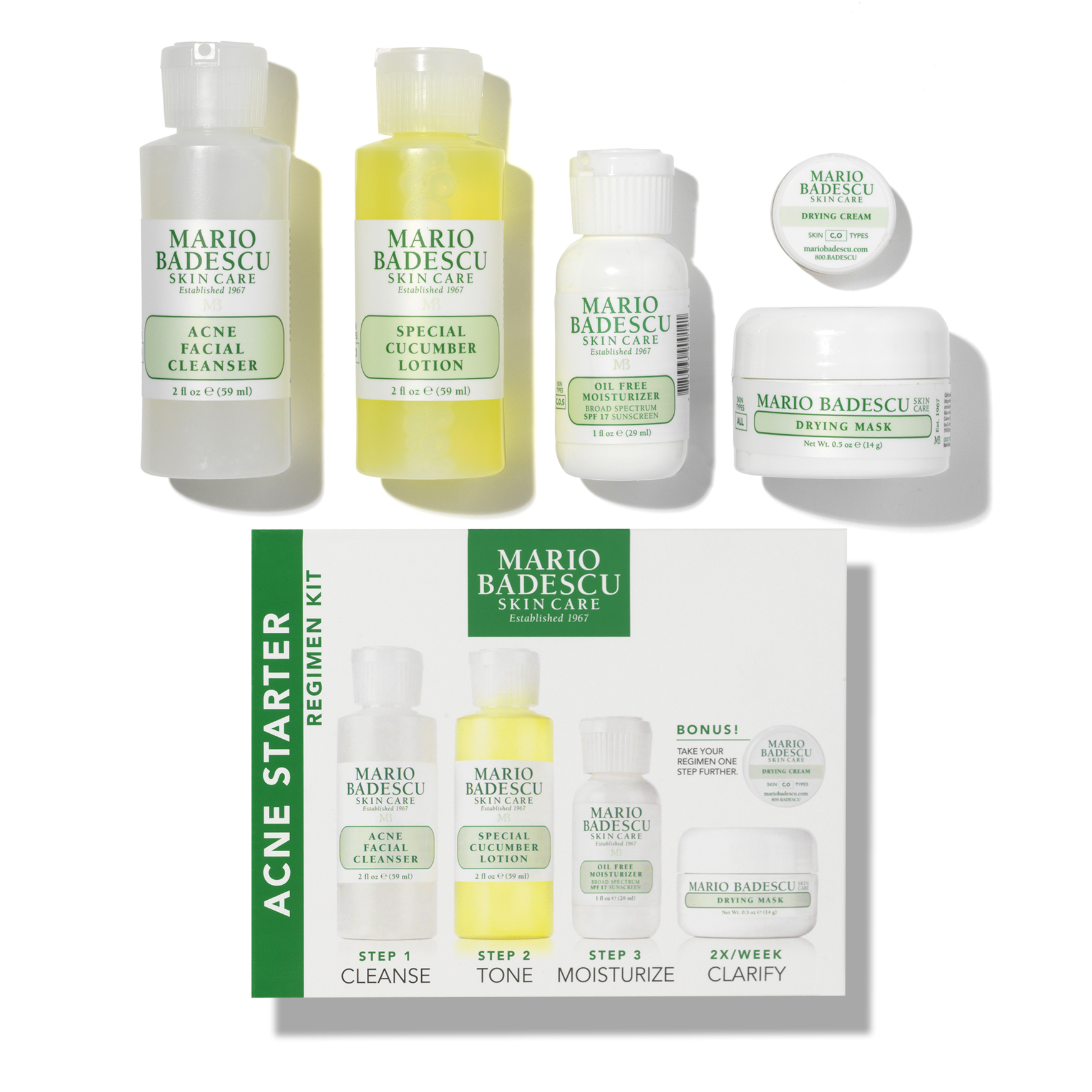 tigger ryste møbel Mario Badescu Acne Starter Regimen Kit | Space NK