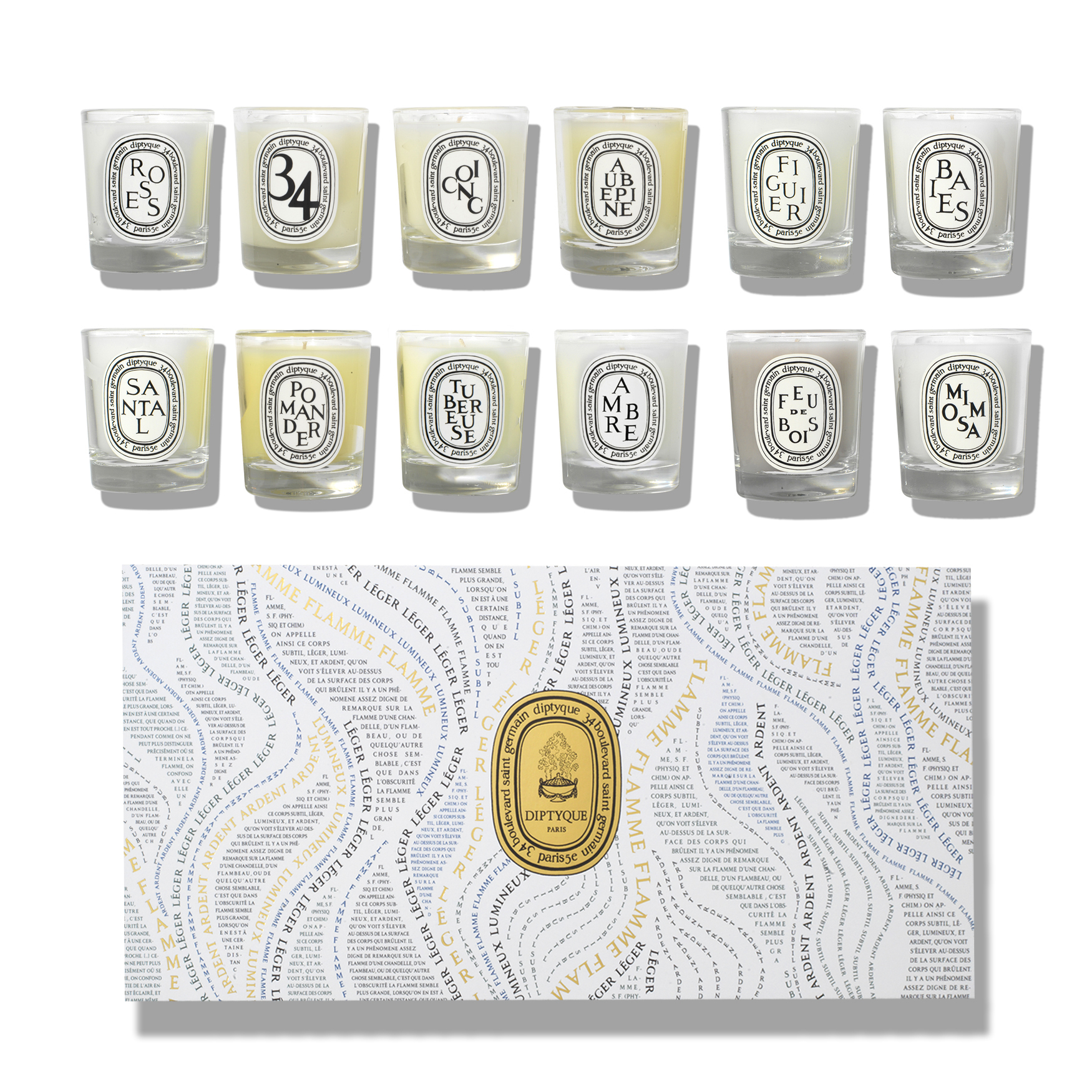 Diptyque Set Of 12 Mini Signature Candles Space NK