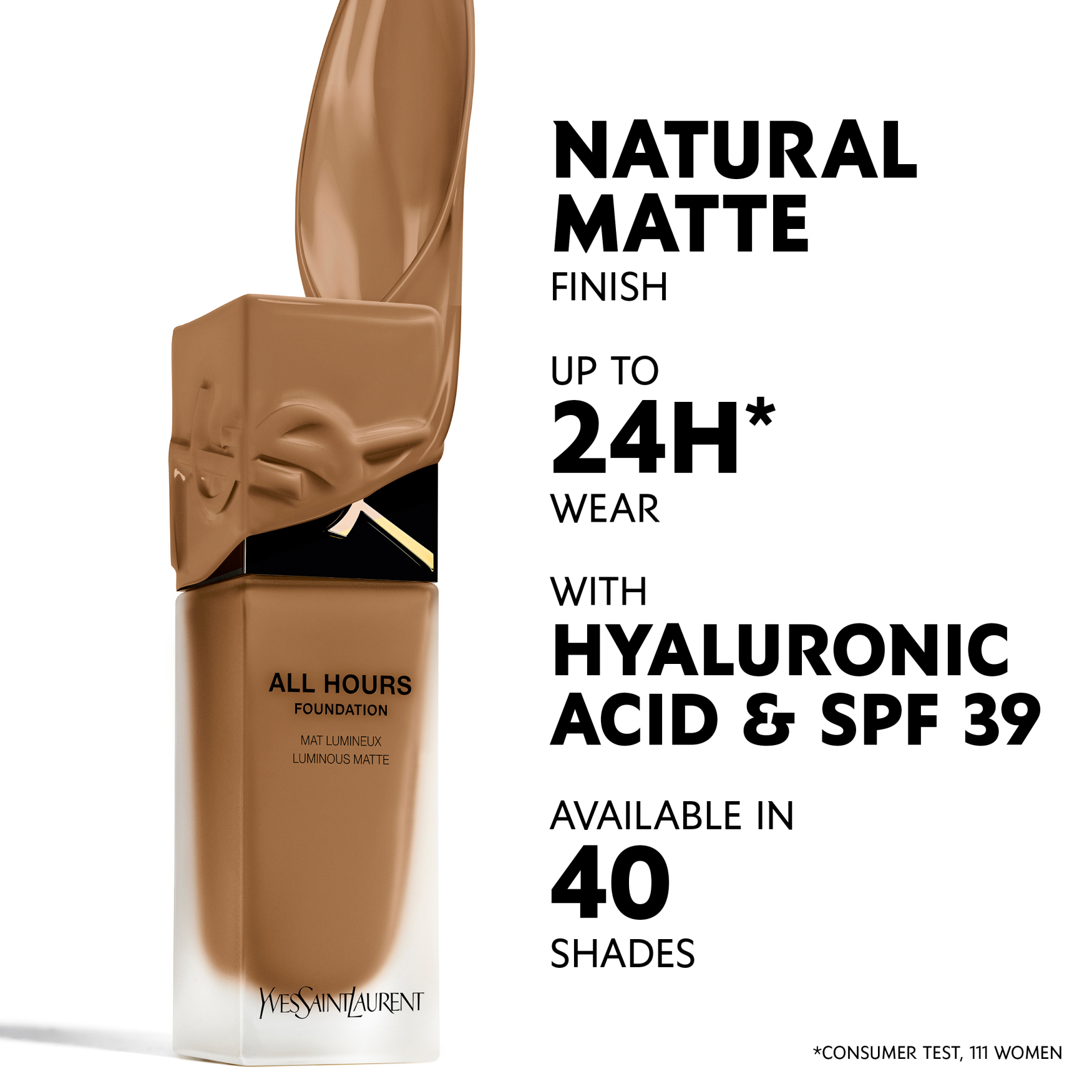 YSL Beauty All Hours Luminous Matte Foundation SPF39 | Space NK
