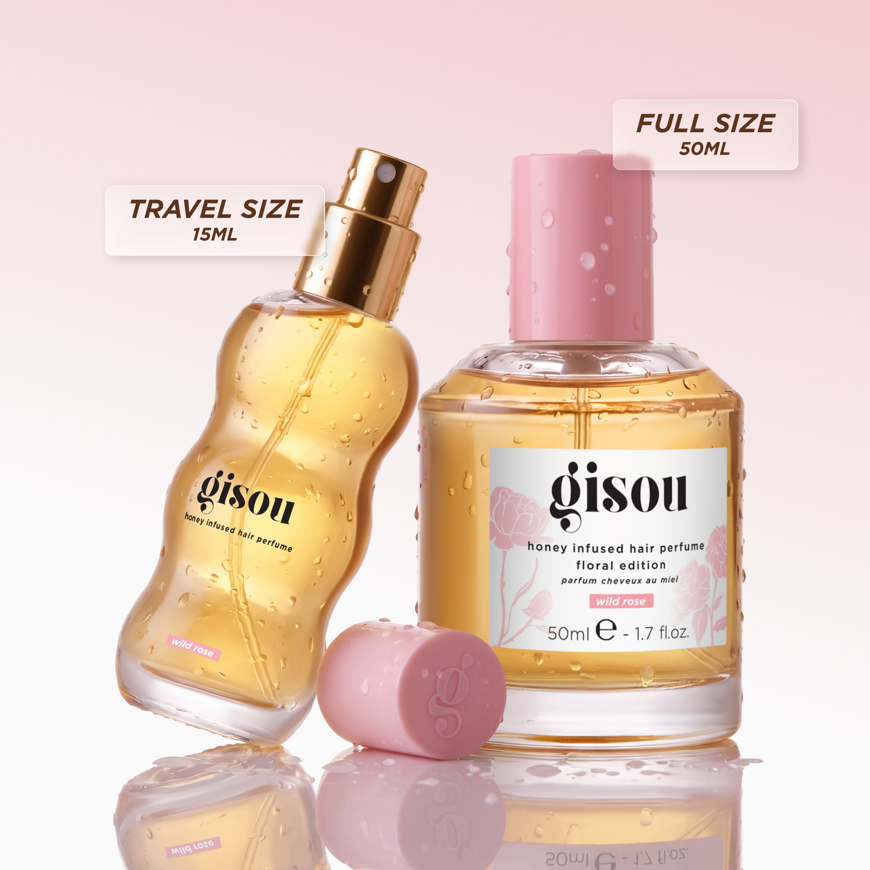 Gisou Honey Infused Hair Perfume - Wild Rose | Space NK