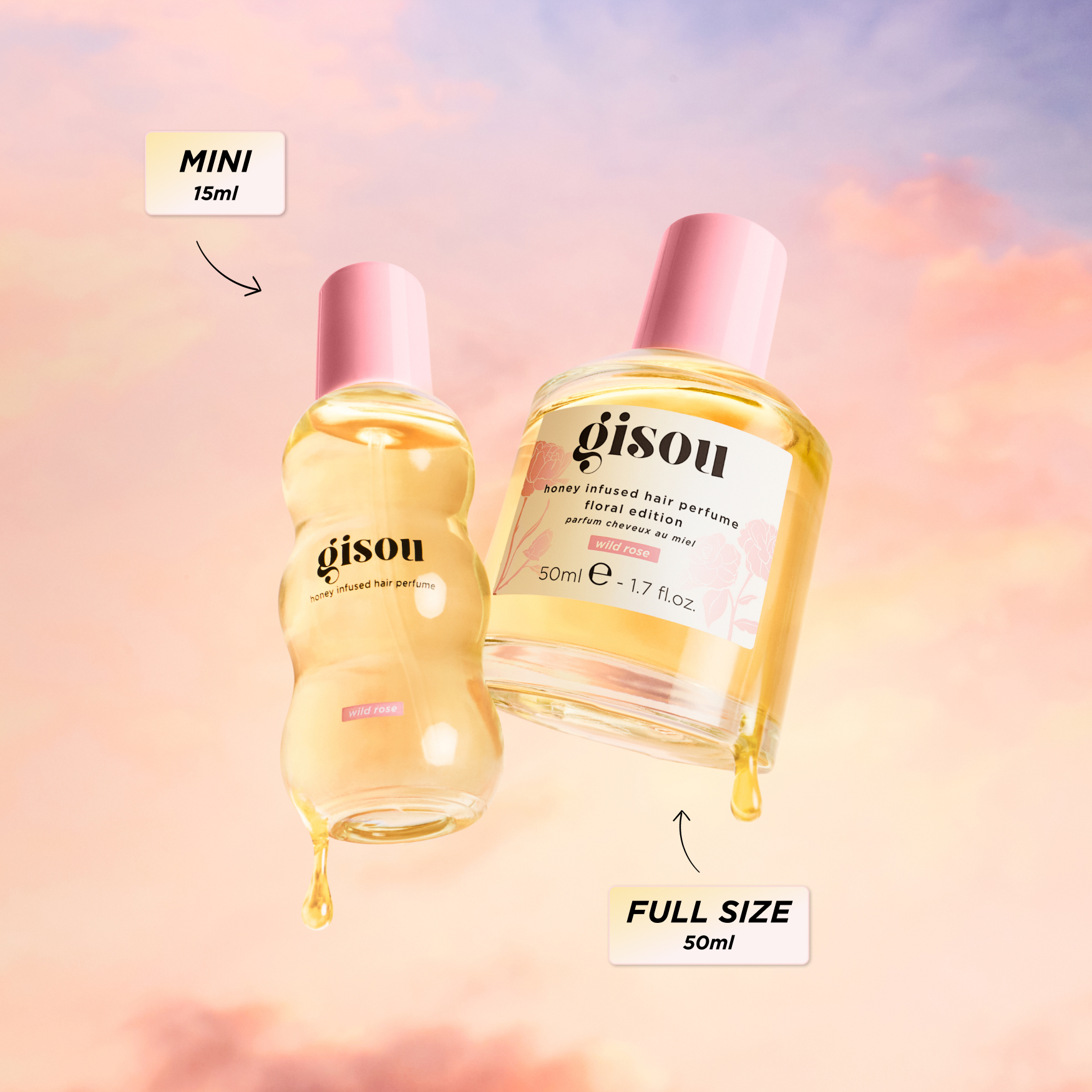 Gisou Honey Infused Hair Perfume - Wild Rose | Space NK