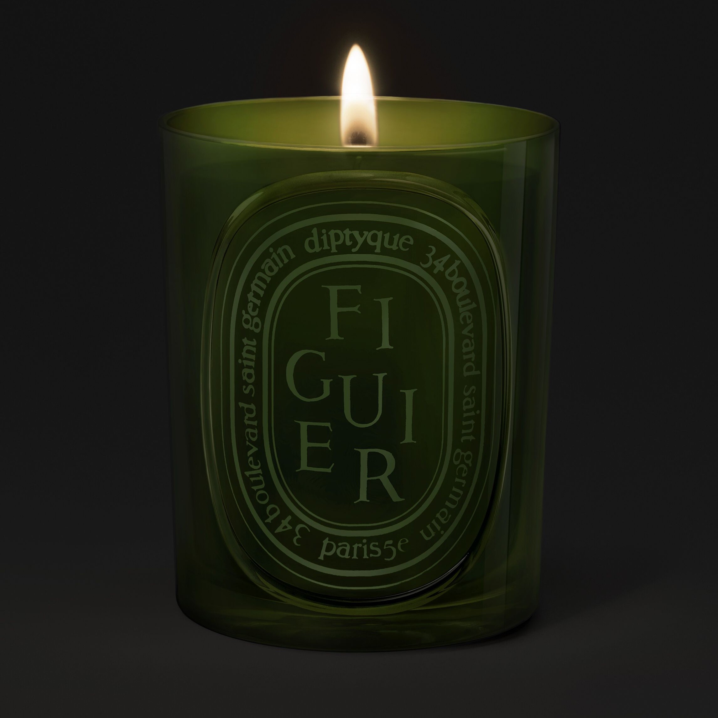 【新品】diptyque Figuier カラーキャンドル グリーン　300g Diptyque Figuier Medium Candle 300g | Space NK