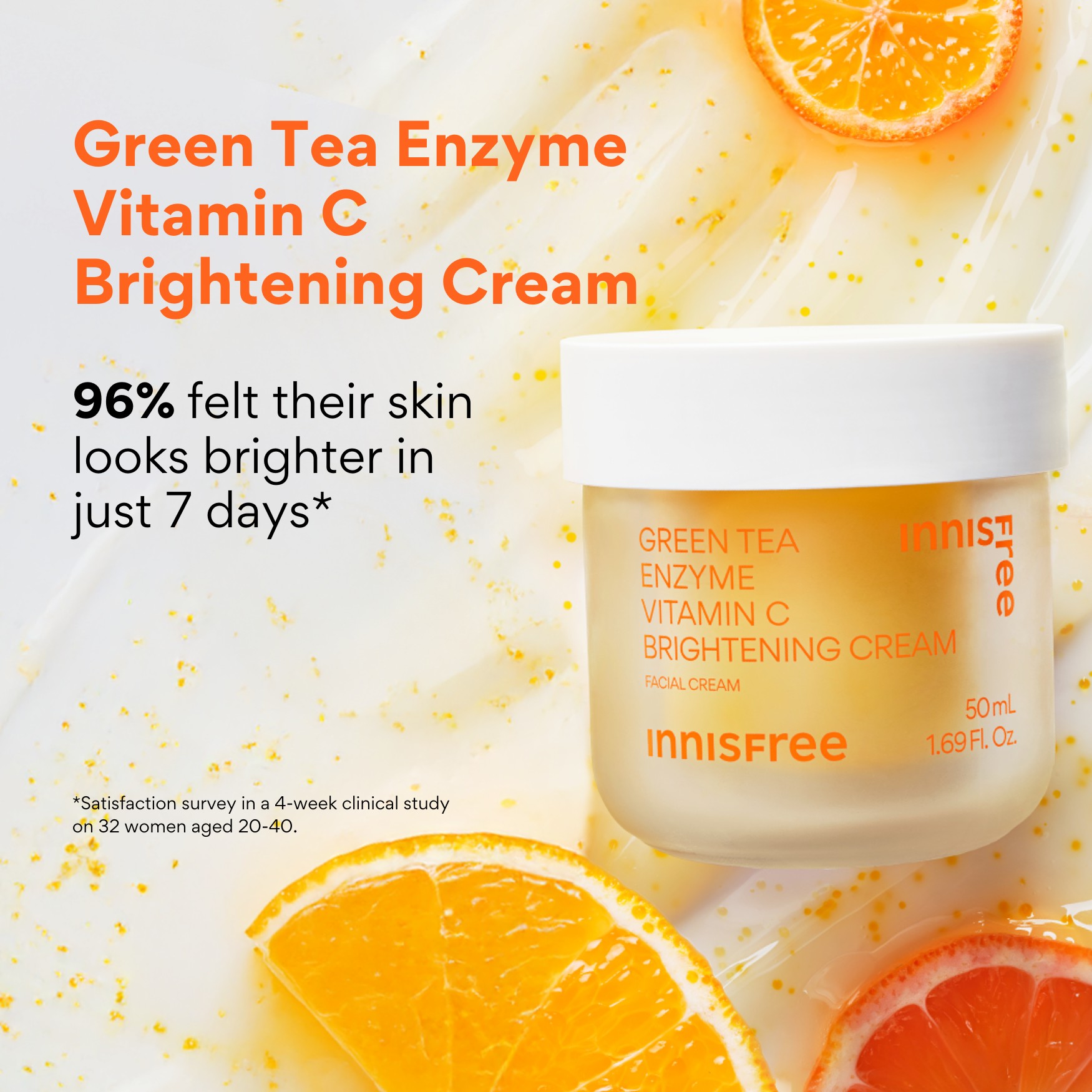 Innisfree Green Tea Enzyme Vitamin C Brightening Cream | Space NK