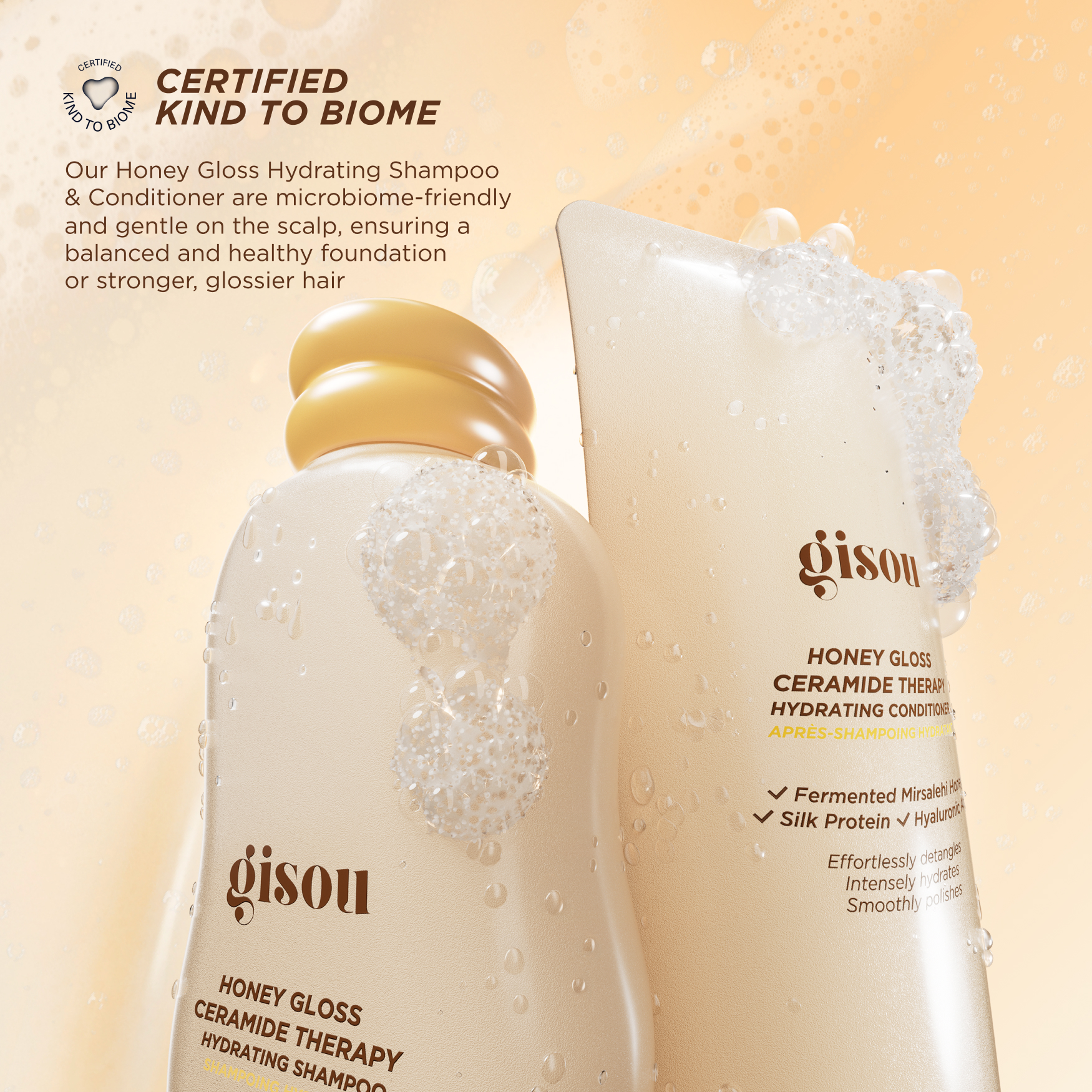 Gisou Honey Gloss Ceramide Therapy Hydrating Shampoo | Space NK
