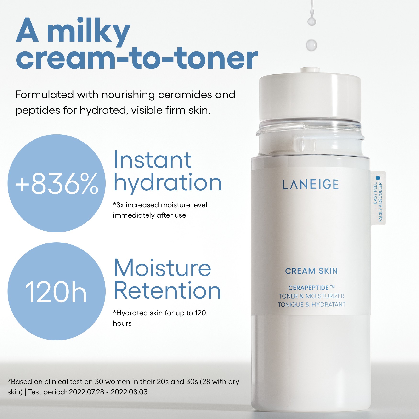 Laneige Cream Skin Cerapeptide™ Toner & Moisturizer | Space NK