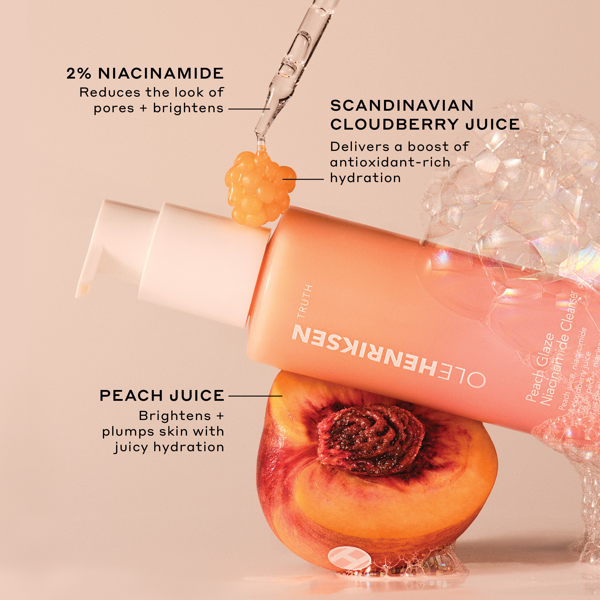 Ole Henriksen Peach Glaze 2% Niacinamide Cleanser | Space NK