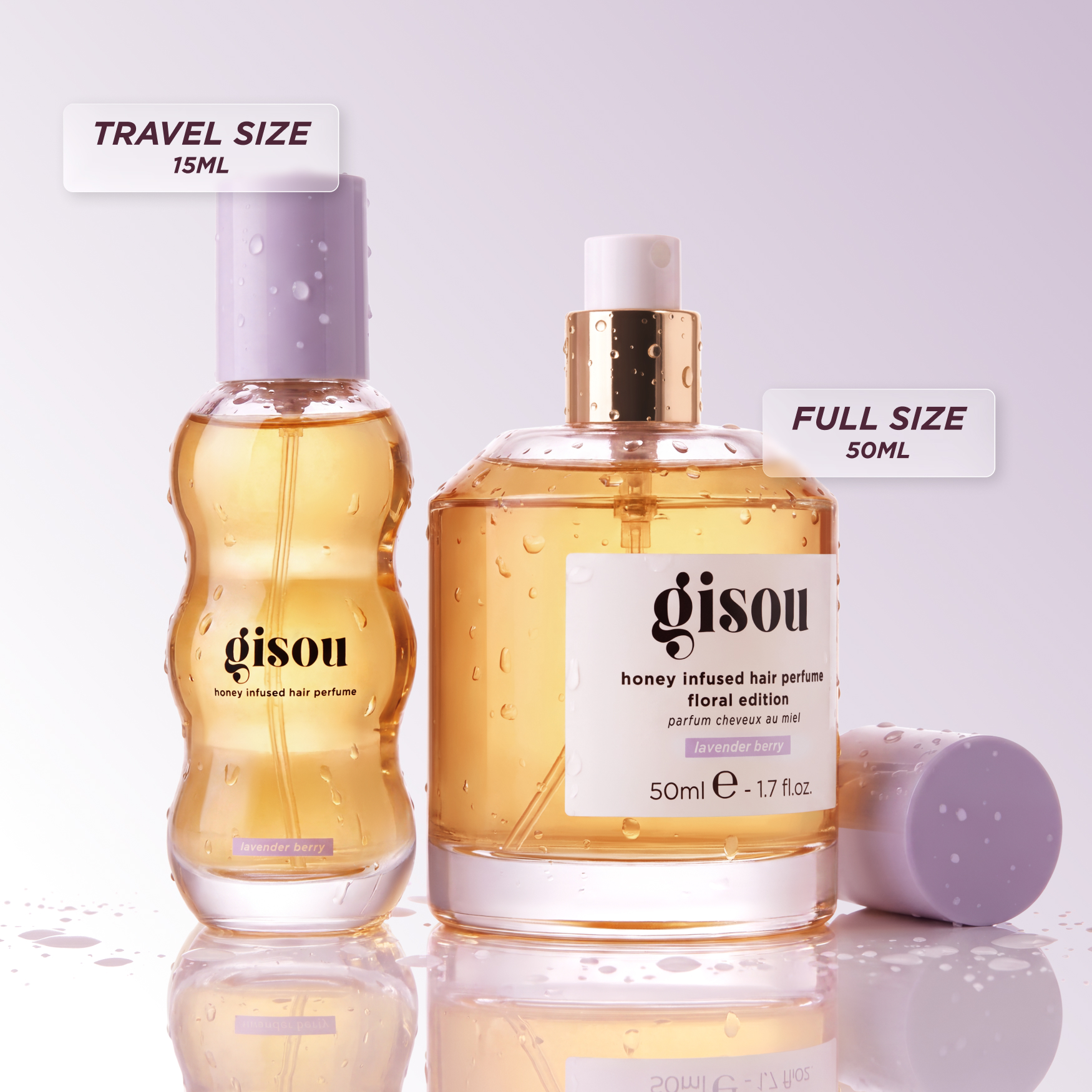 Gisou Honey Infused Hair Perfume - Lavender Berry | Space NK