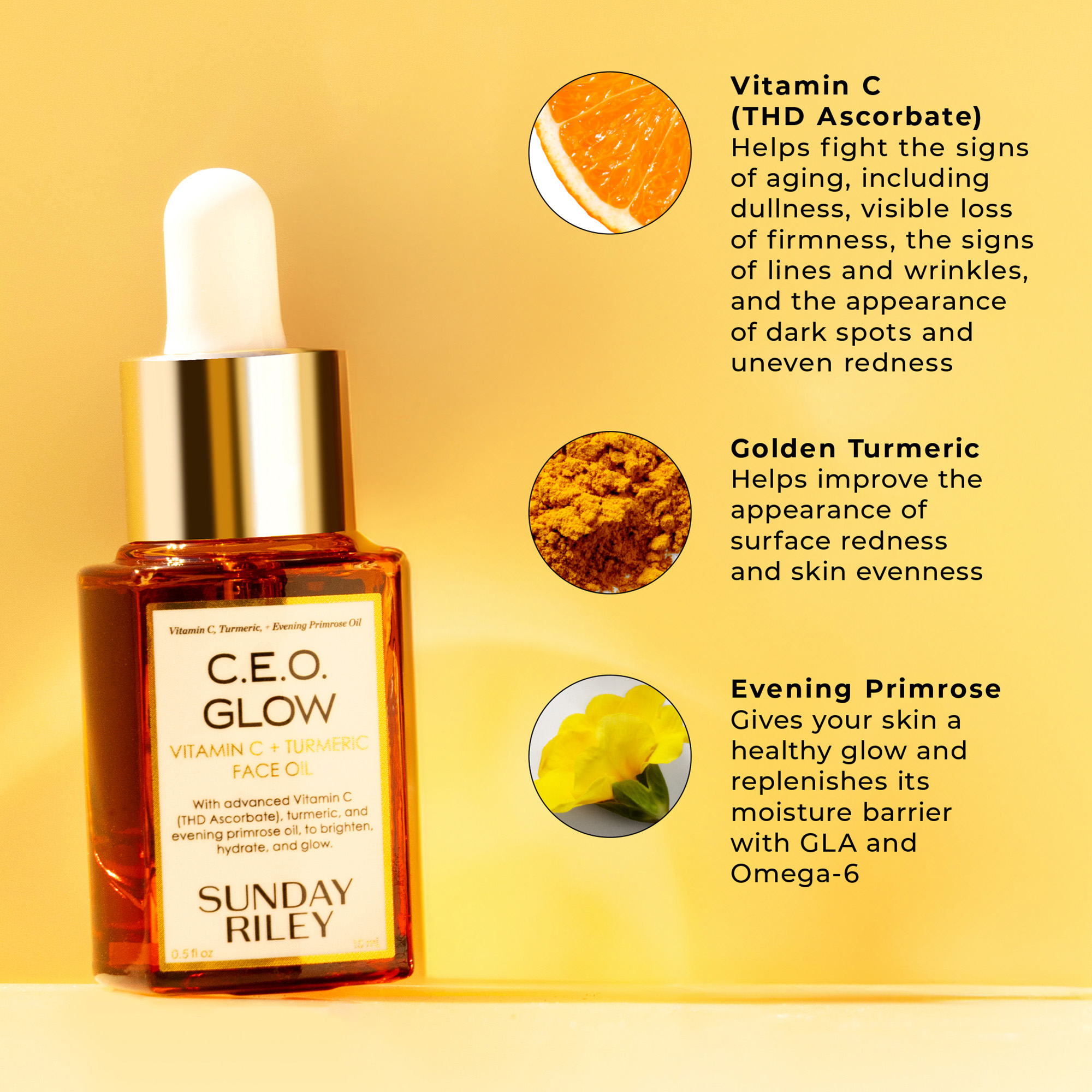 人気ブランドからコーディネートを探す Riley Sunday | Oil Face Turmeric + C Vitamin Glow CEO 美容液