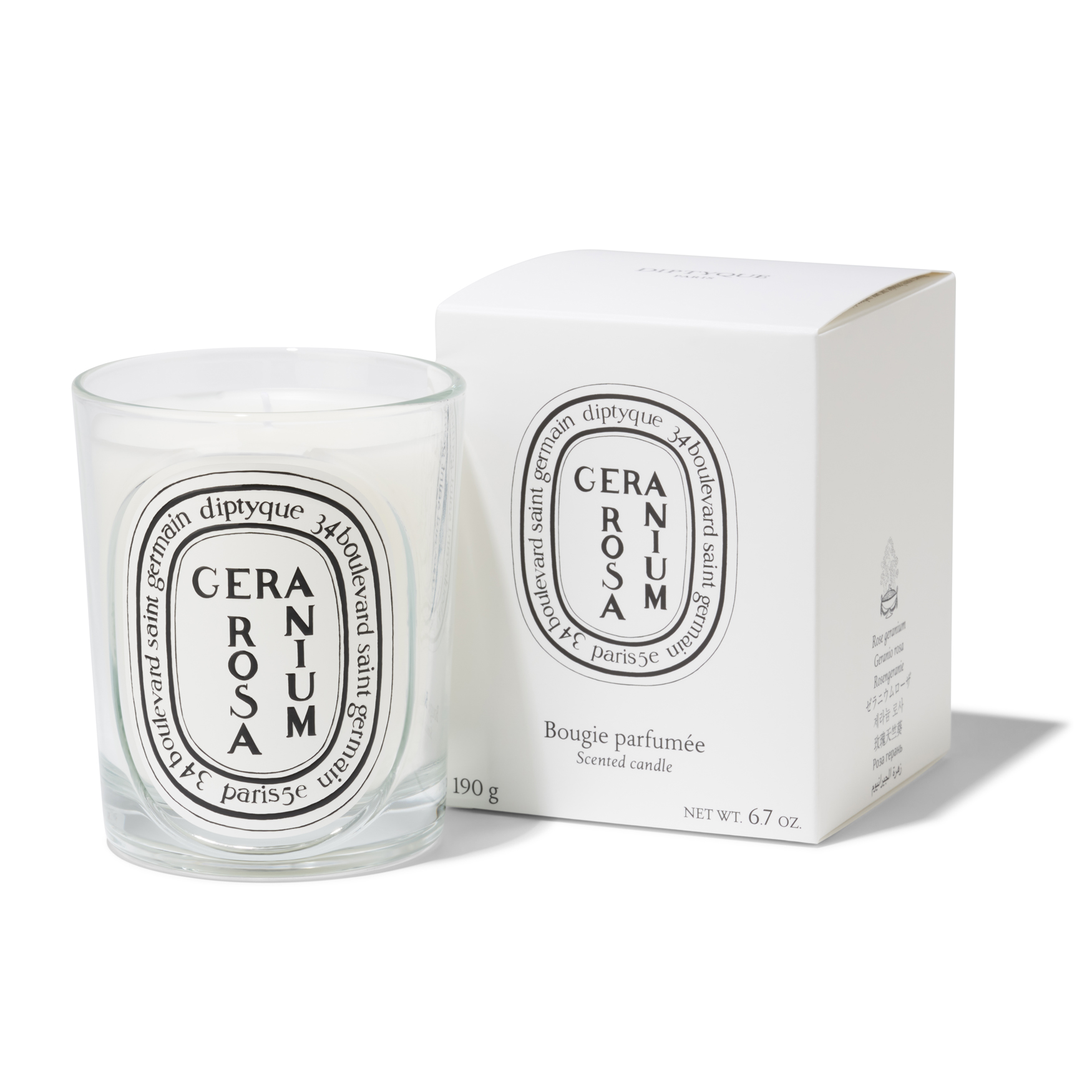 Diptyque Geranium Rosa Classic Candle 190g | Space NK