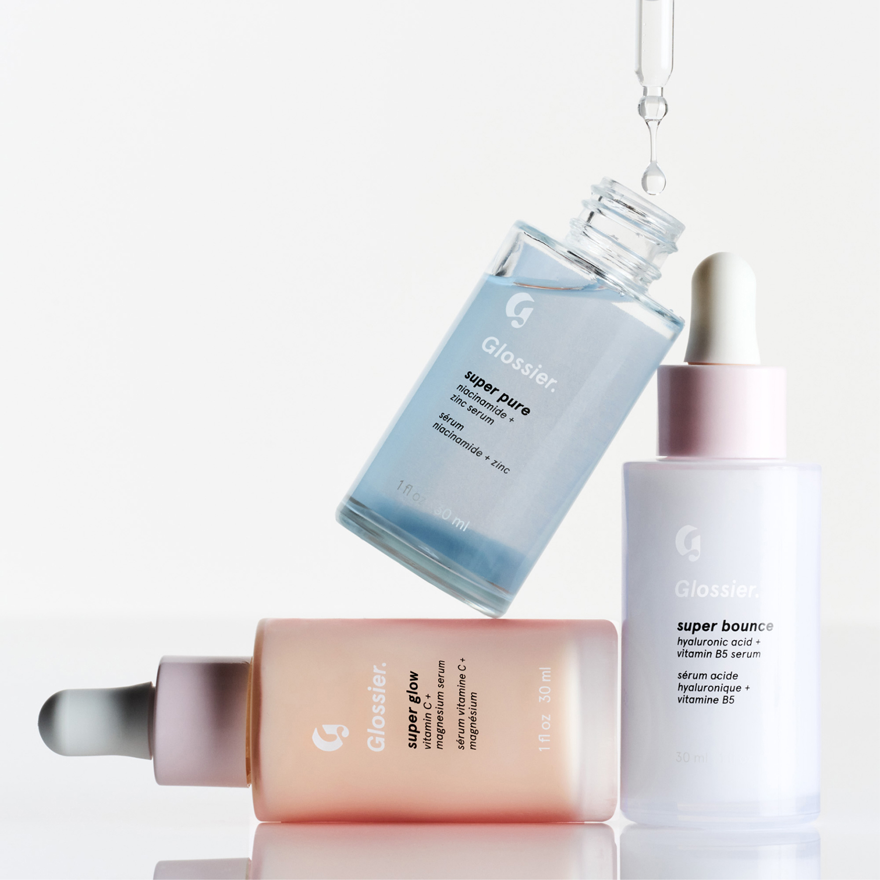 Glossier Super Bounce Hyaluronic Acid + Vitamin B5 Hydrating Face Serum ...