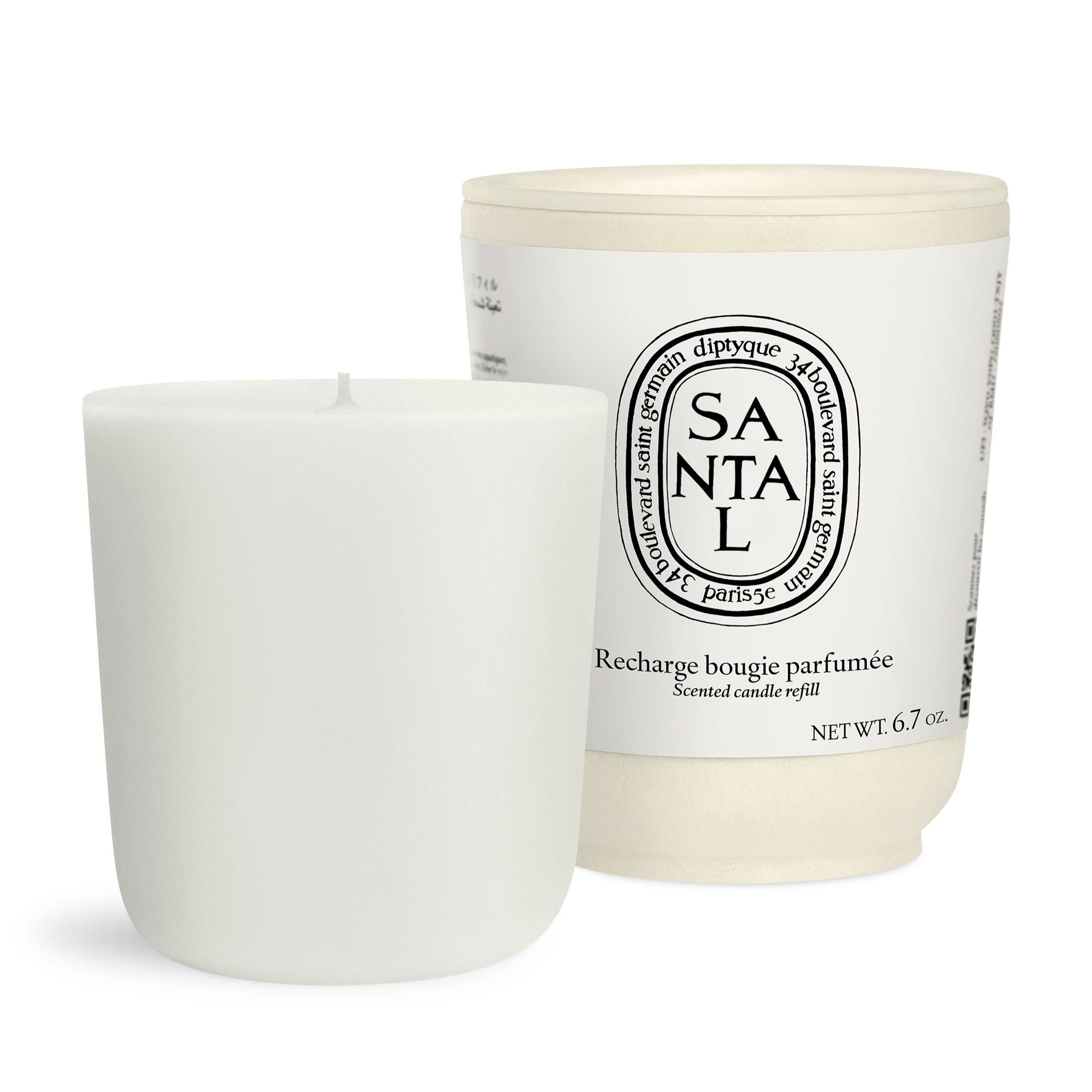 Diptyque Refill classic candle Santal 190g | Space NK