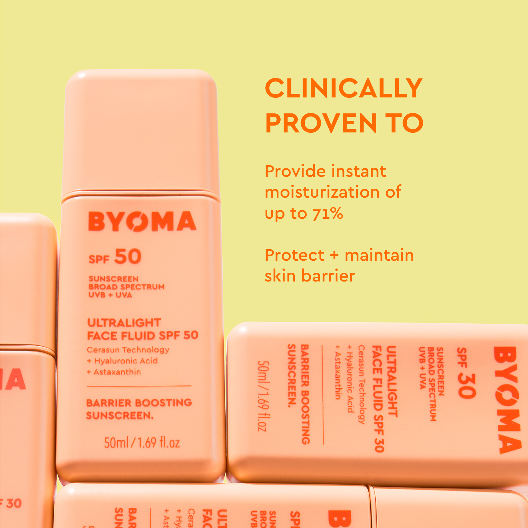 BYOMA Ultralight Face Fluid SPF50 | Space NK