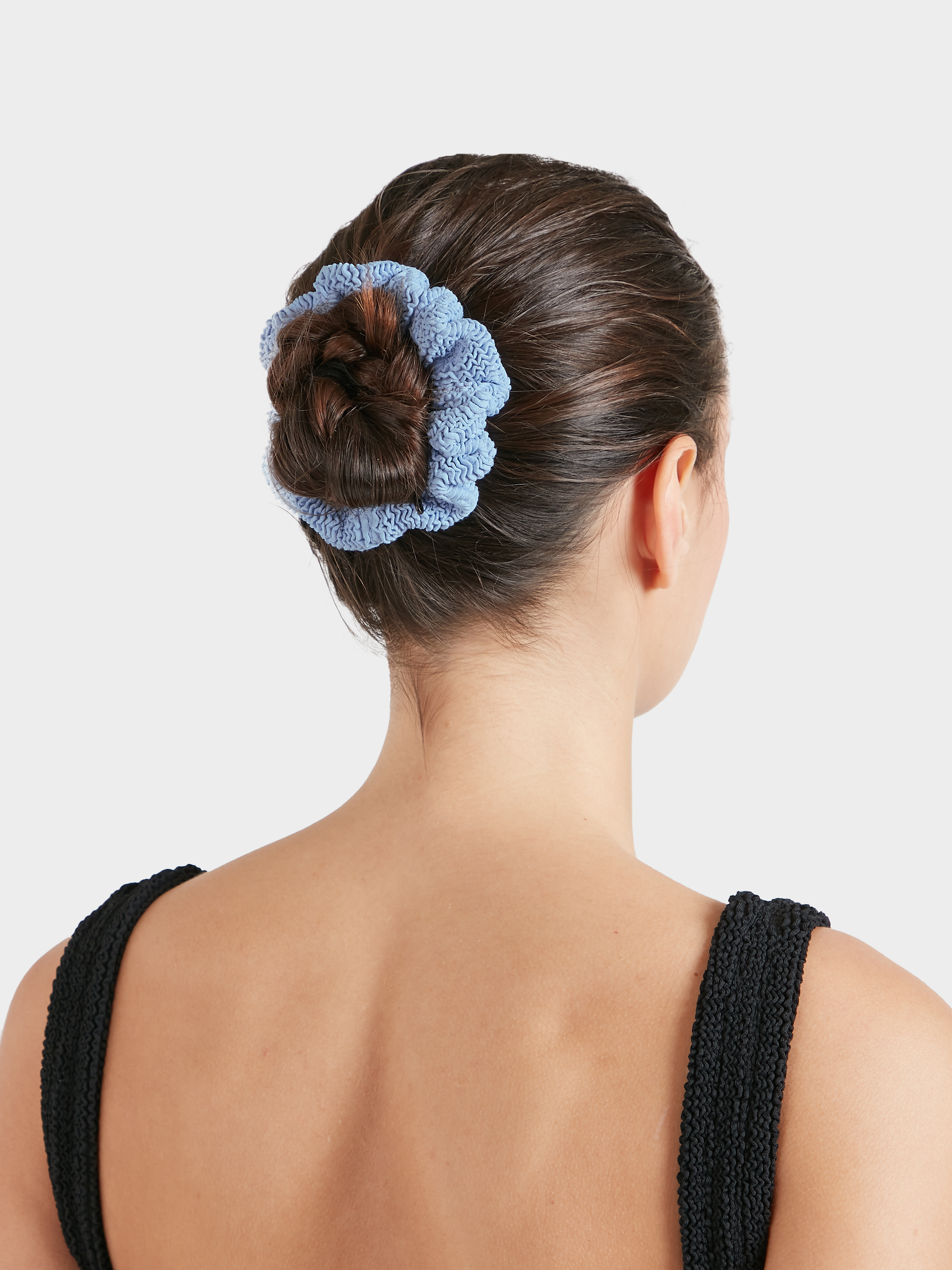 ヘアアクセサリー Hunza G Two-tone fabric scrunchie (SCRUNCHIE NAVYWHITE) Hunza G - Girls Crinkle Hair Scrunchies (3 Pack) | Childrensalon