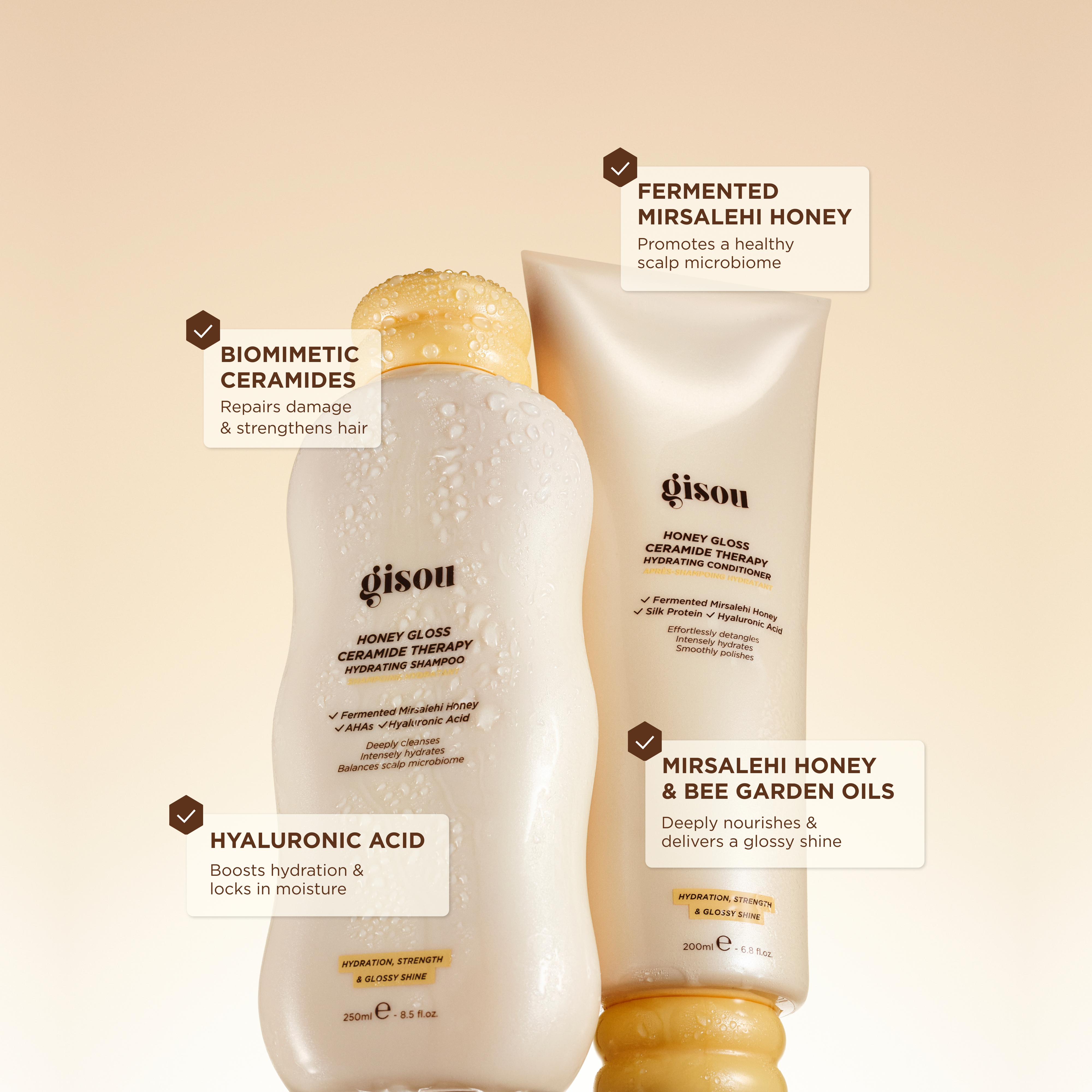 Gisou Honey Gloss Ceramide Therapy Routine | Space NK