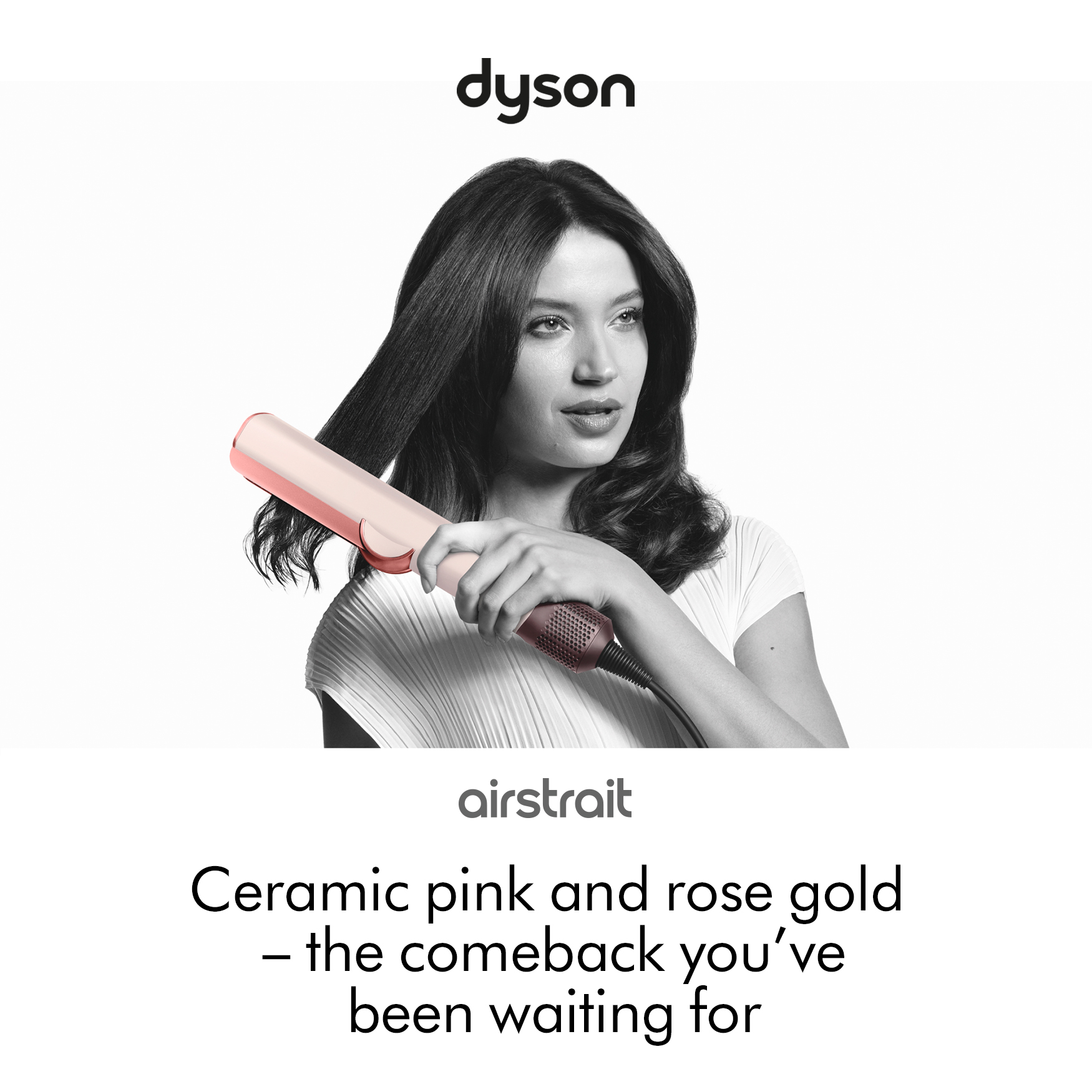 ヘアアイロン Dyson Airstrait Ceramic Pink Dyson Airstrait™ dryer and straightener (Ceramic Pink/Rose Gold)