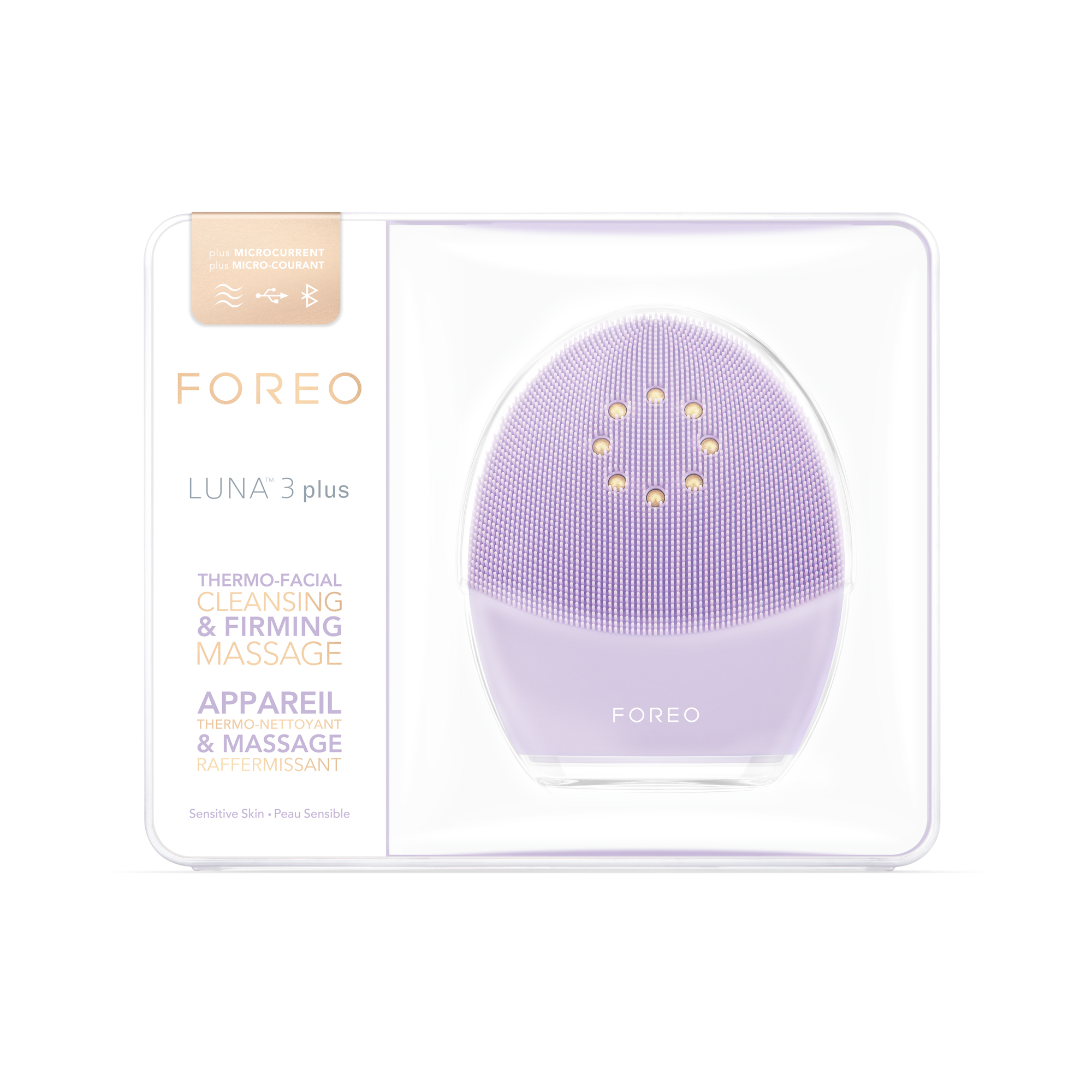 FOREO LUNA 3 洗顔ブラシ パープル FOREO LUNA™ 3 | Facial Cleansing Device | 99.5% Cleaner Skin
