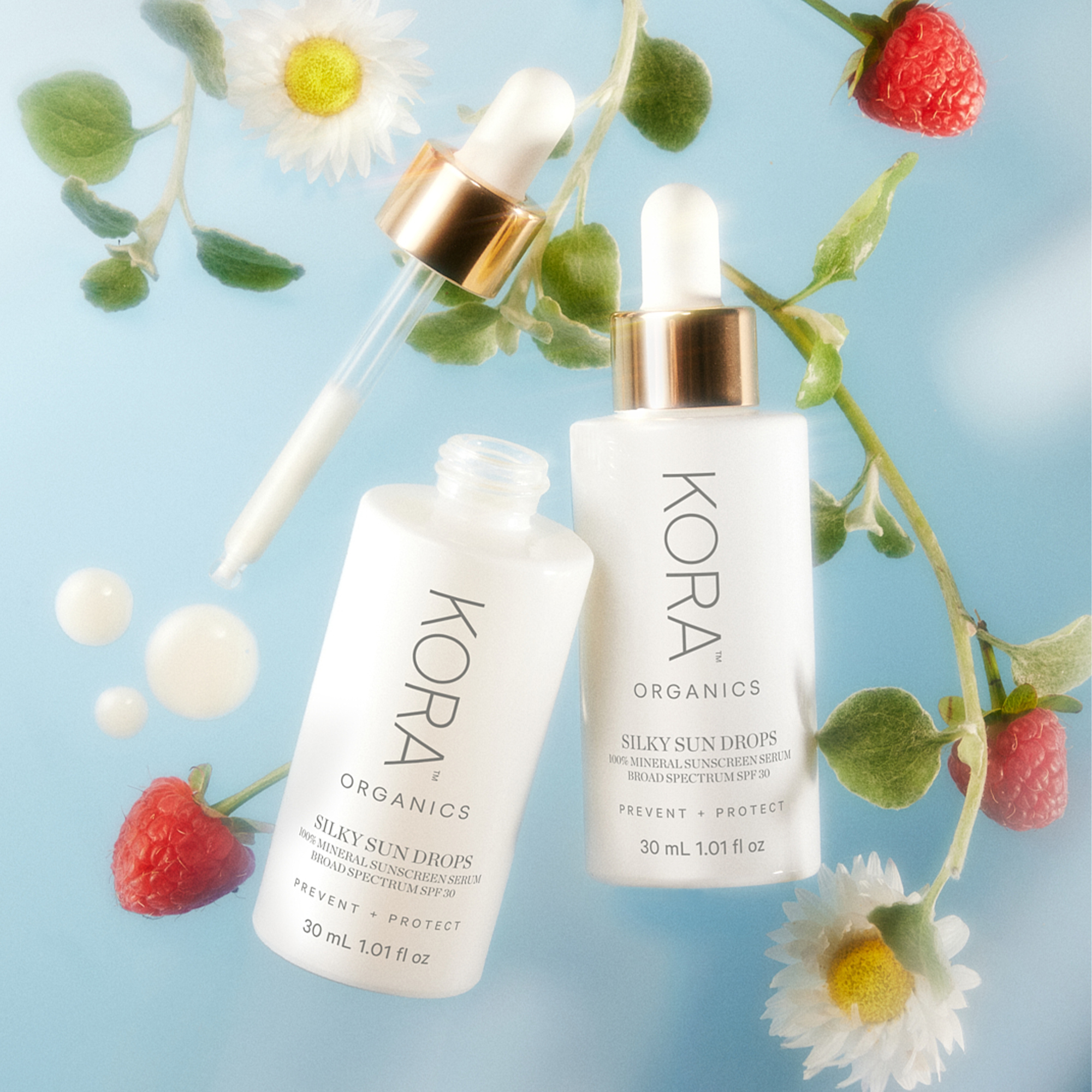 Kora Organics Silky Sun Drops 100% Mineral Sunscreen Serum SPF 30