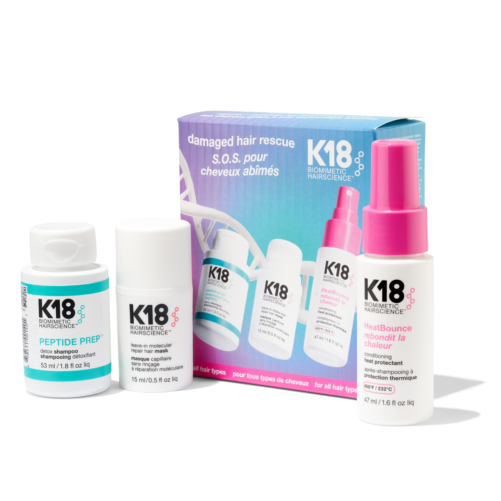 新品未使用 K18 ヘアマスク 150ml 2本セット K18 HAIR Damaged Hair Rescue Set | Space NK