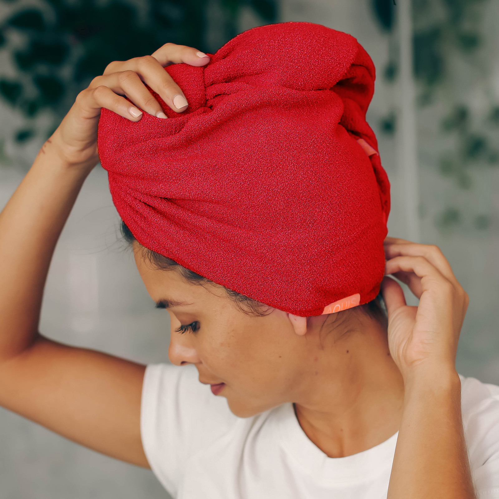 Aquis double layer hair turban outlet