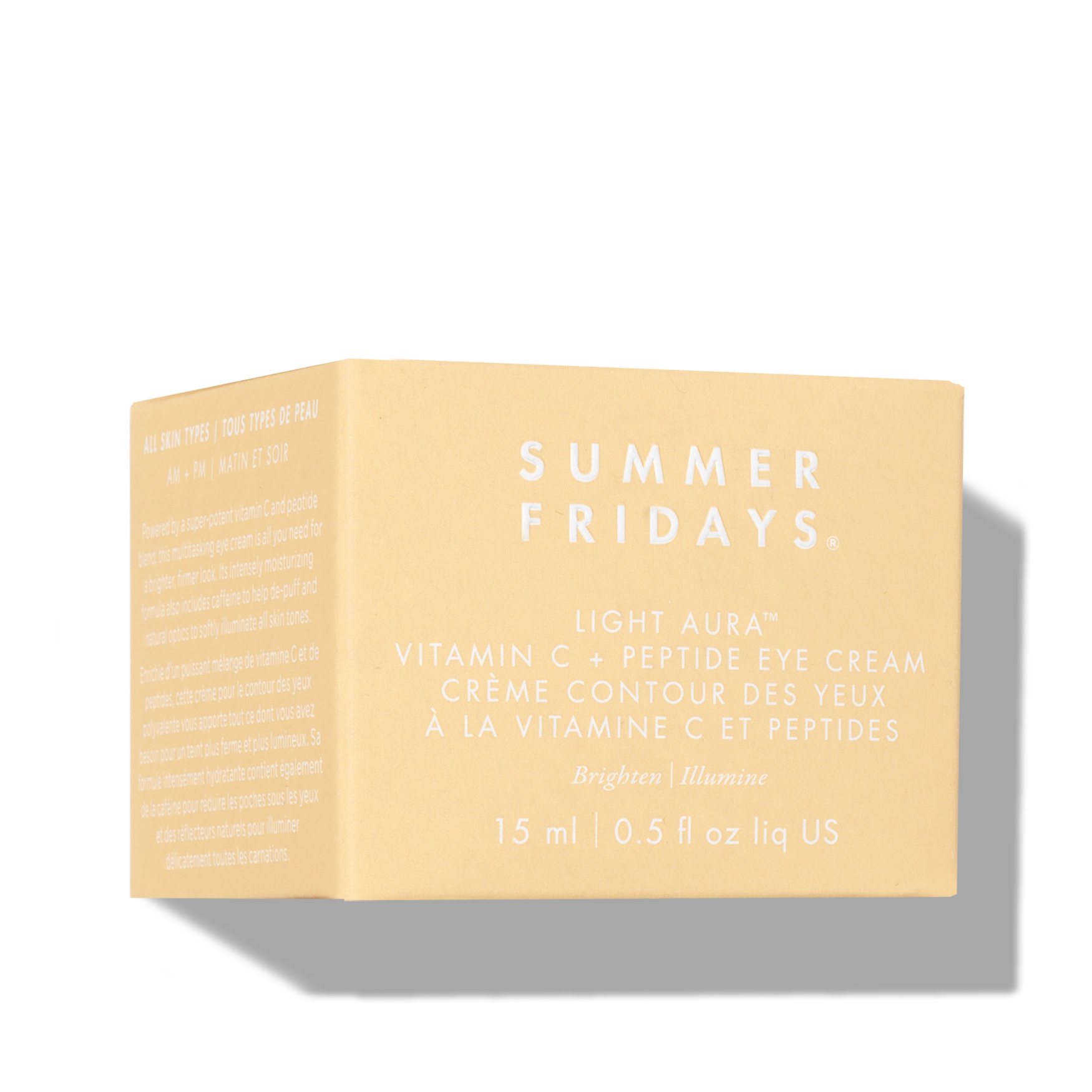 Summer Fridays Light Aura Augencreme Mit Vitamin C & Peptiden - Aufhellend, Feuchtigkeitsspendend