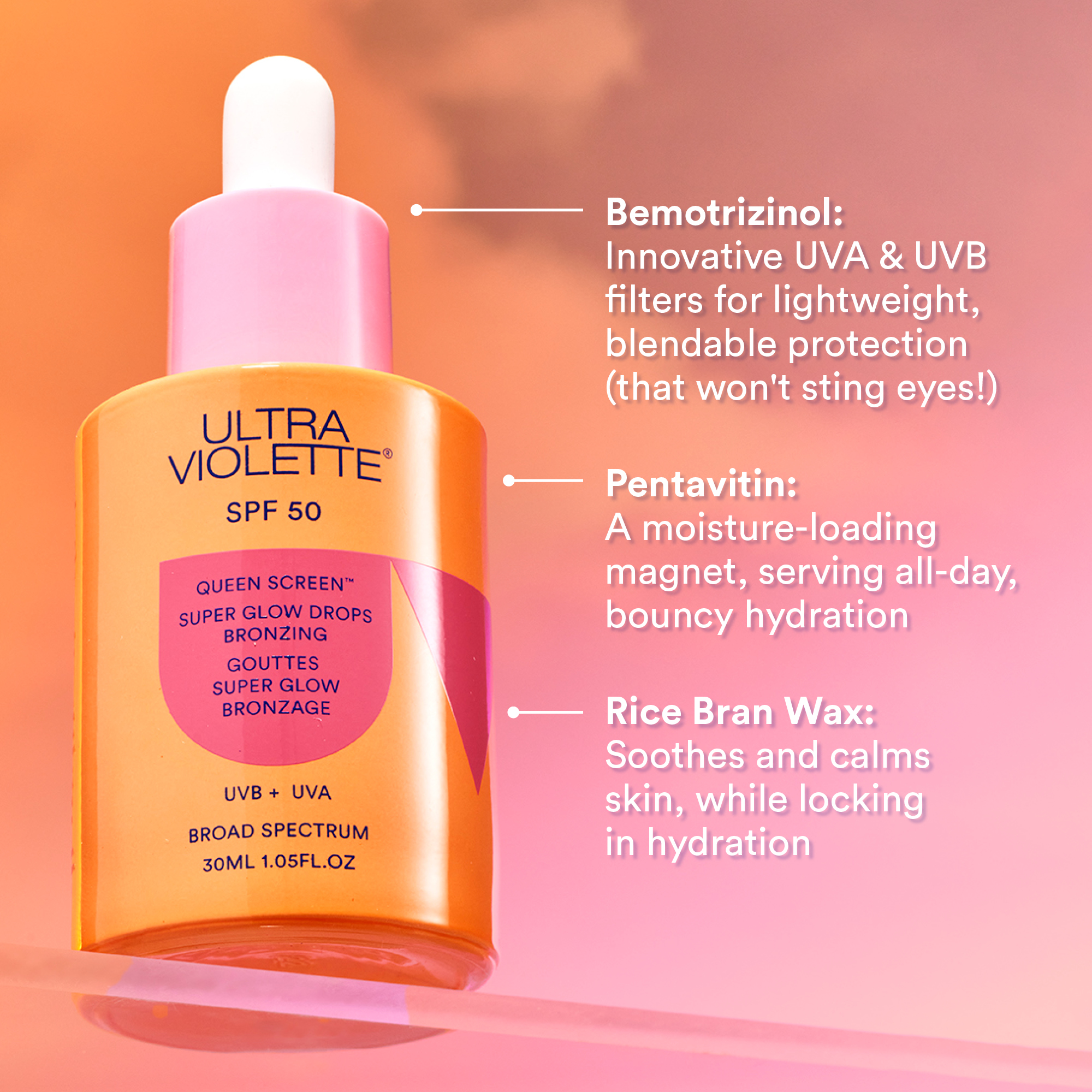 Ultra Violette Queen Screen™ SPF50 Super Glow Drops Bronzing