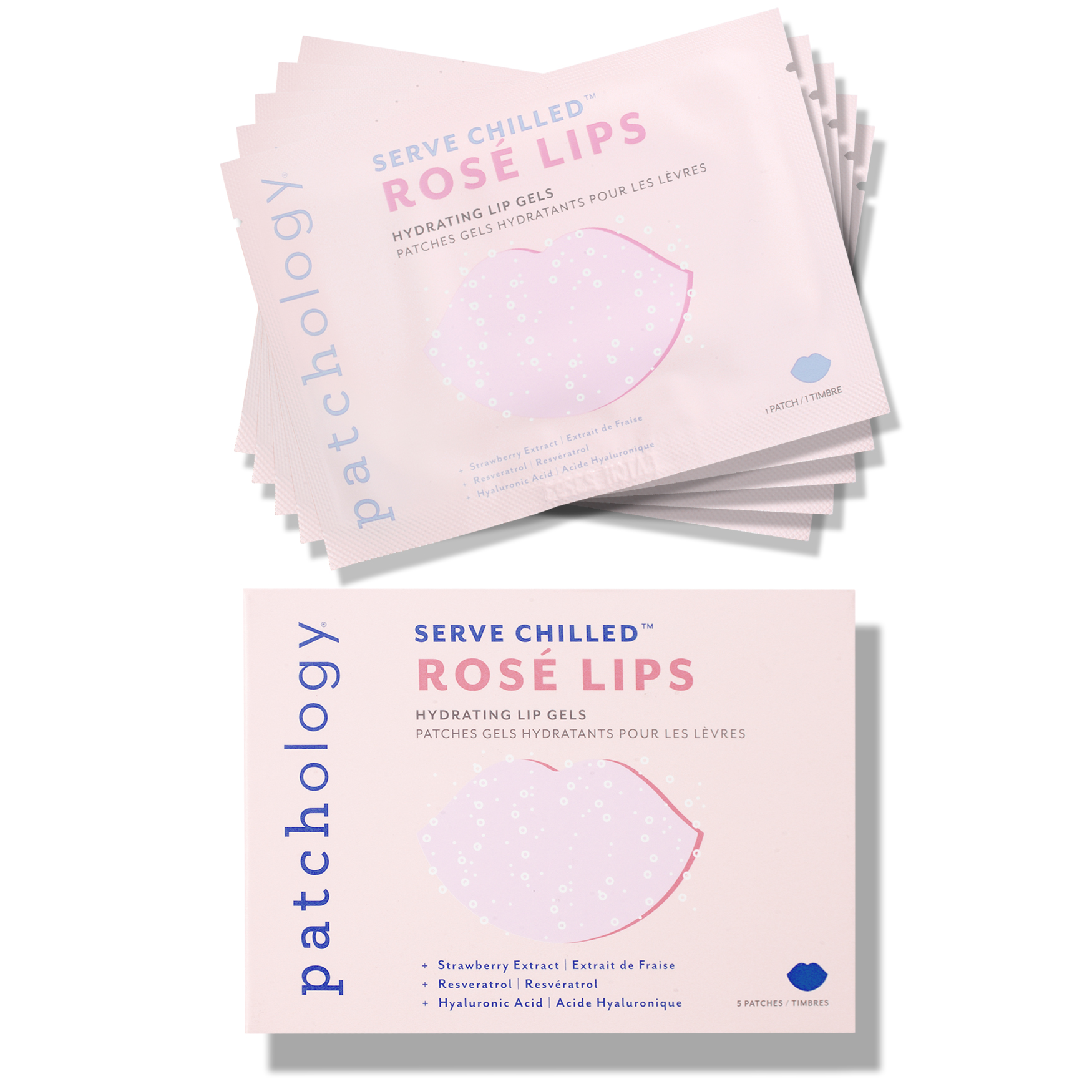 Patchology Serve Chilled Rosé Lips Hydrating Lip Gels 5 Pack King's Cross