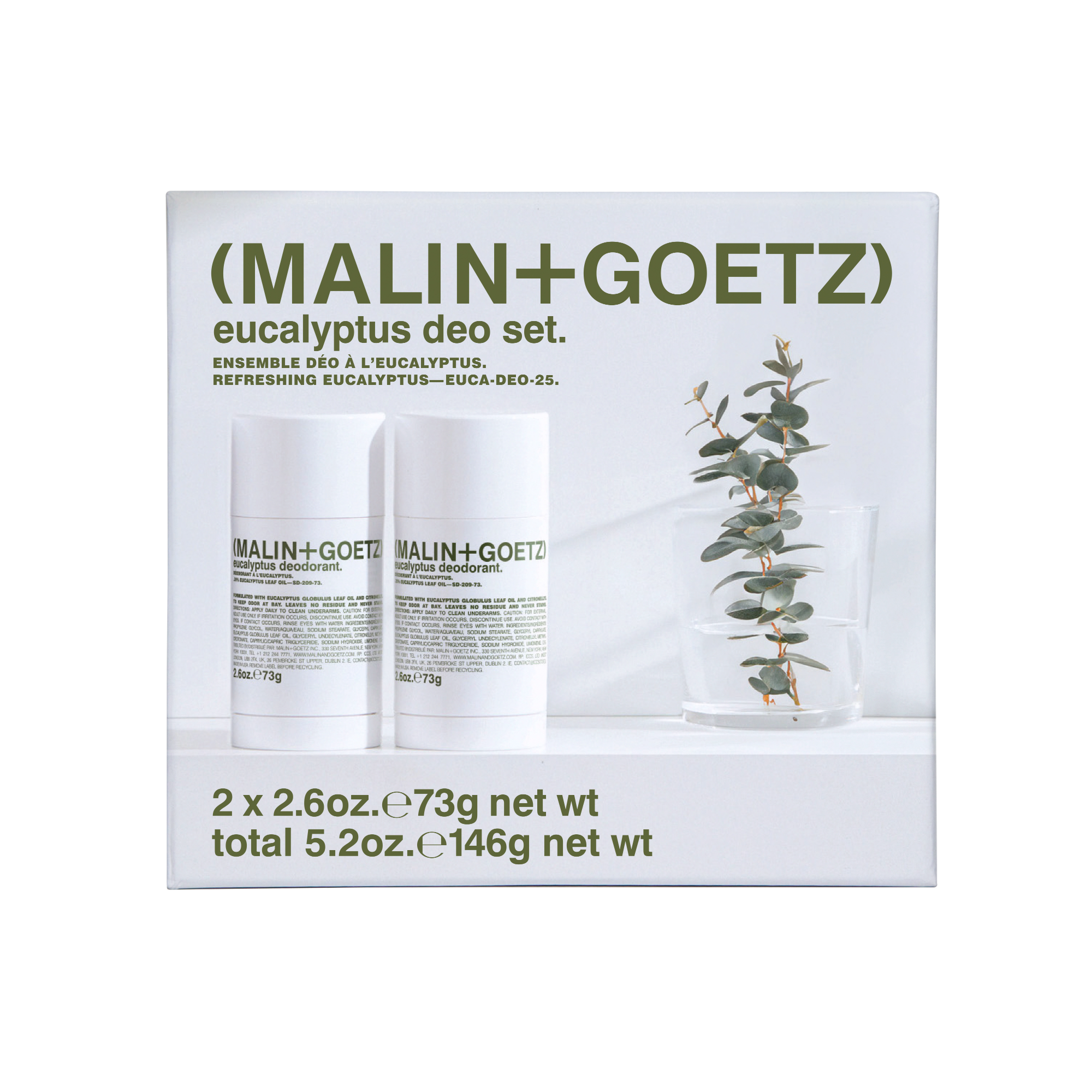 Malin + Goetz Eucalyptus Deo Duo Set. | Space NK