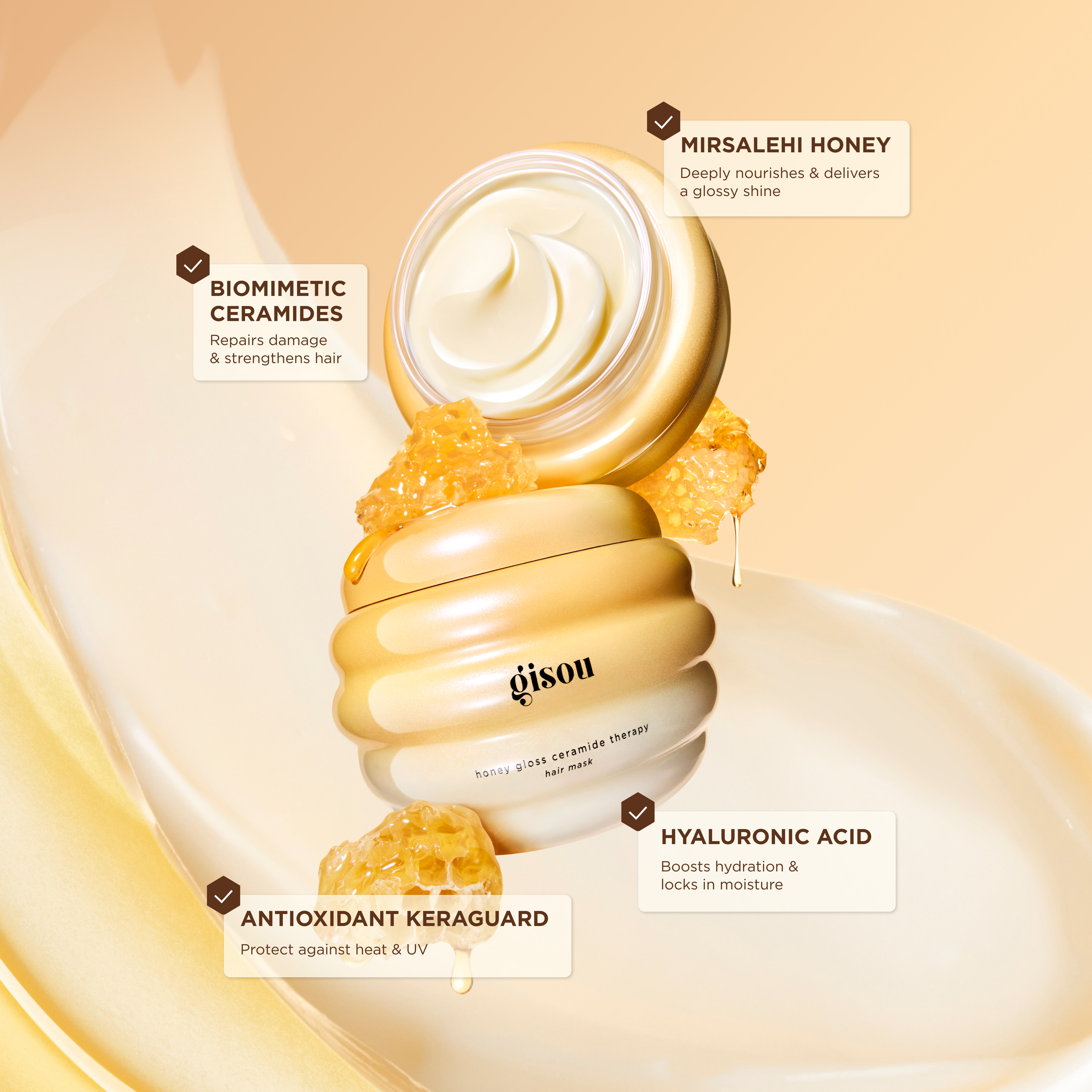 Gisou Honey Gloss Ceramide Therapy Routine | Space NK